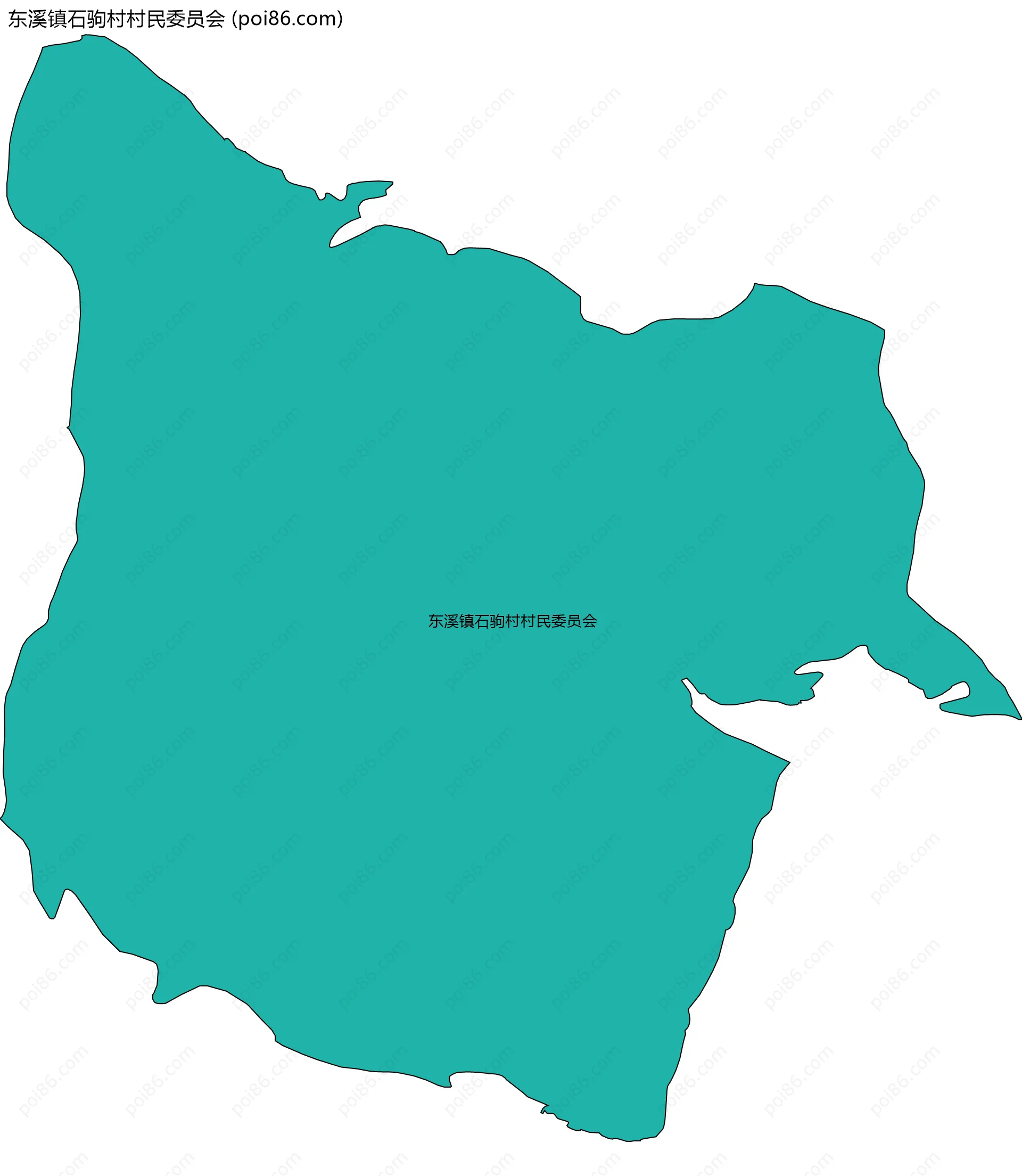 东溪镇石驹村村民委员会边界地图