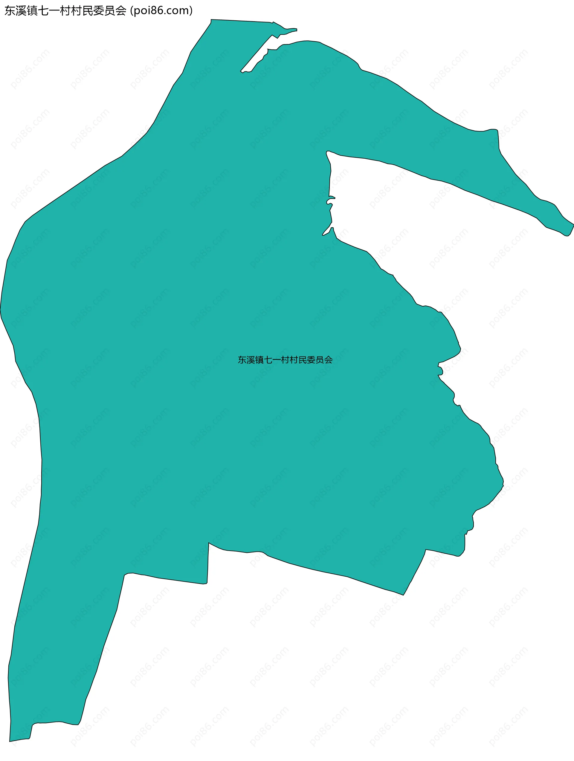 东溪镇七一村村民委员会边界地图