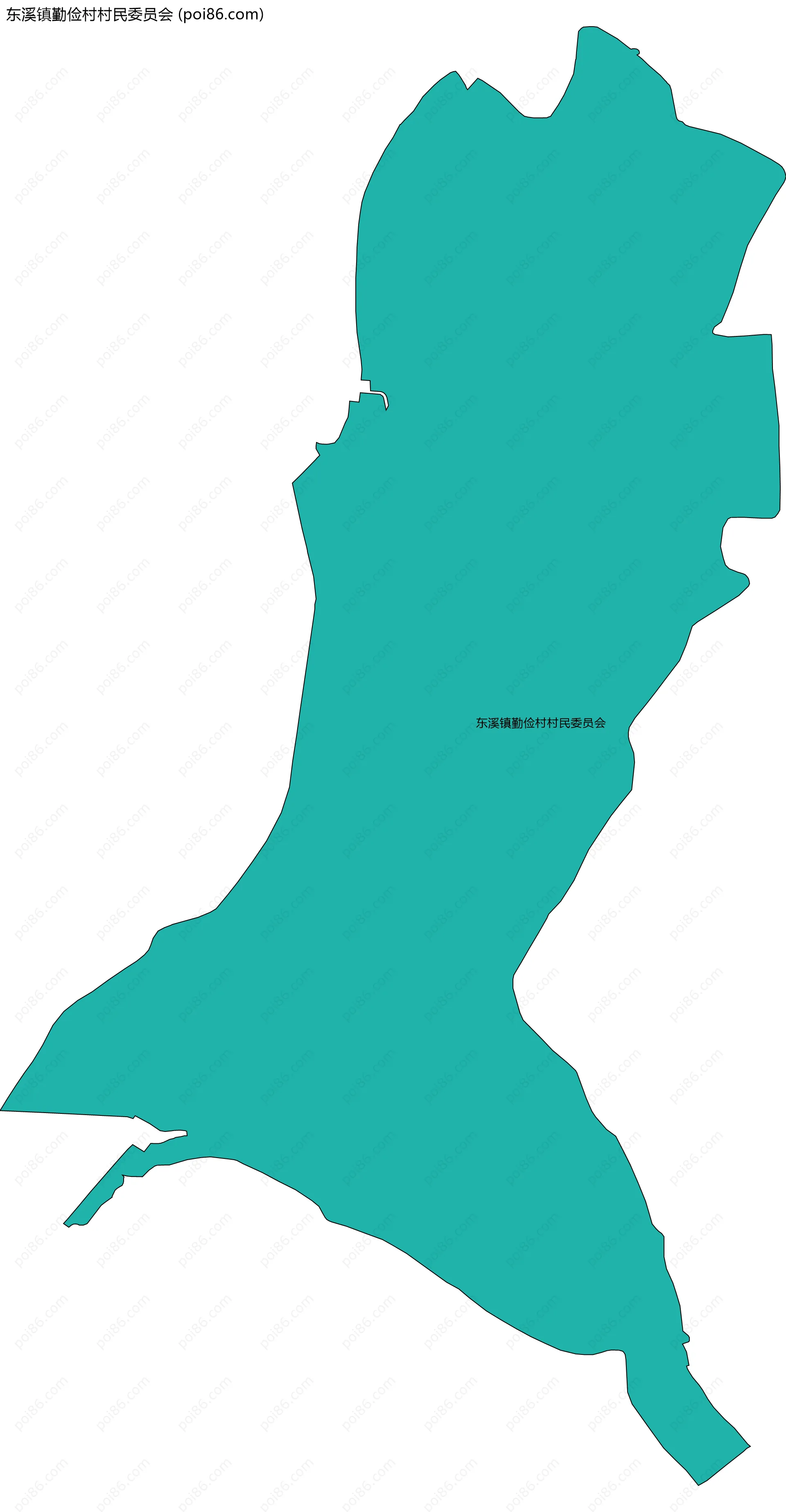 东溪镇勤俭村村民委员会边界地图