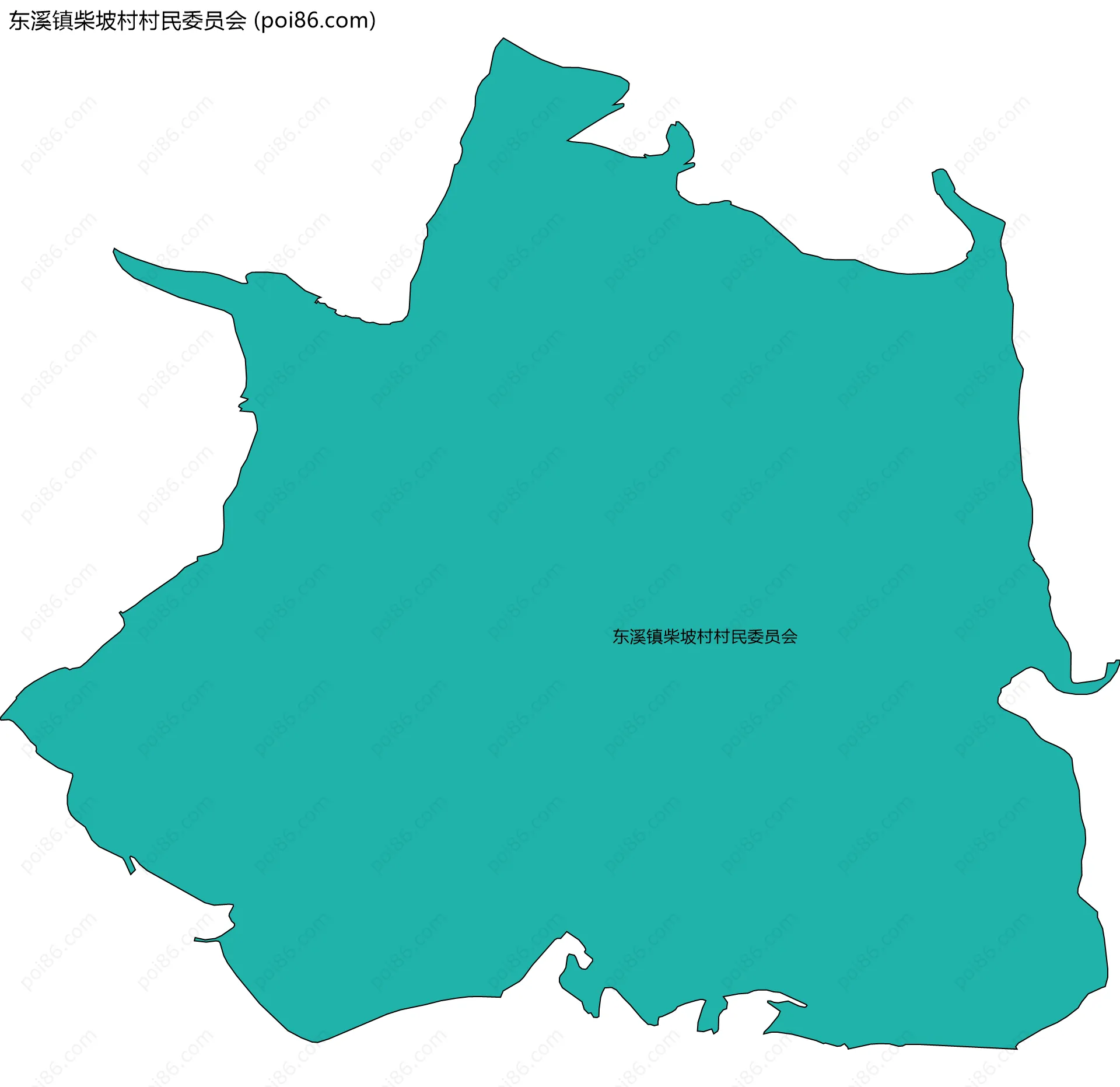 东溪镇柴坡村村民委员会边界地图