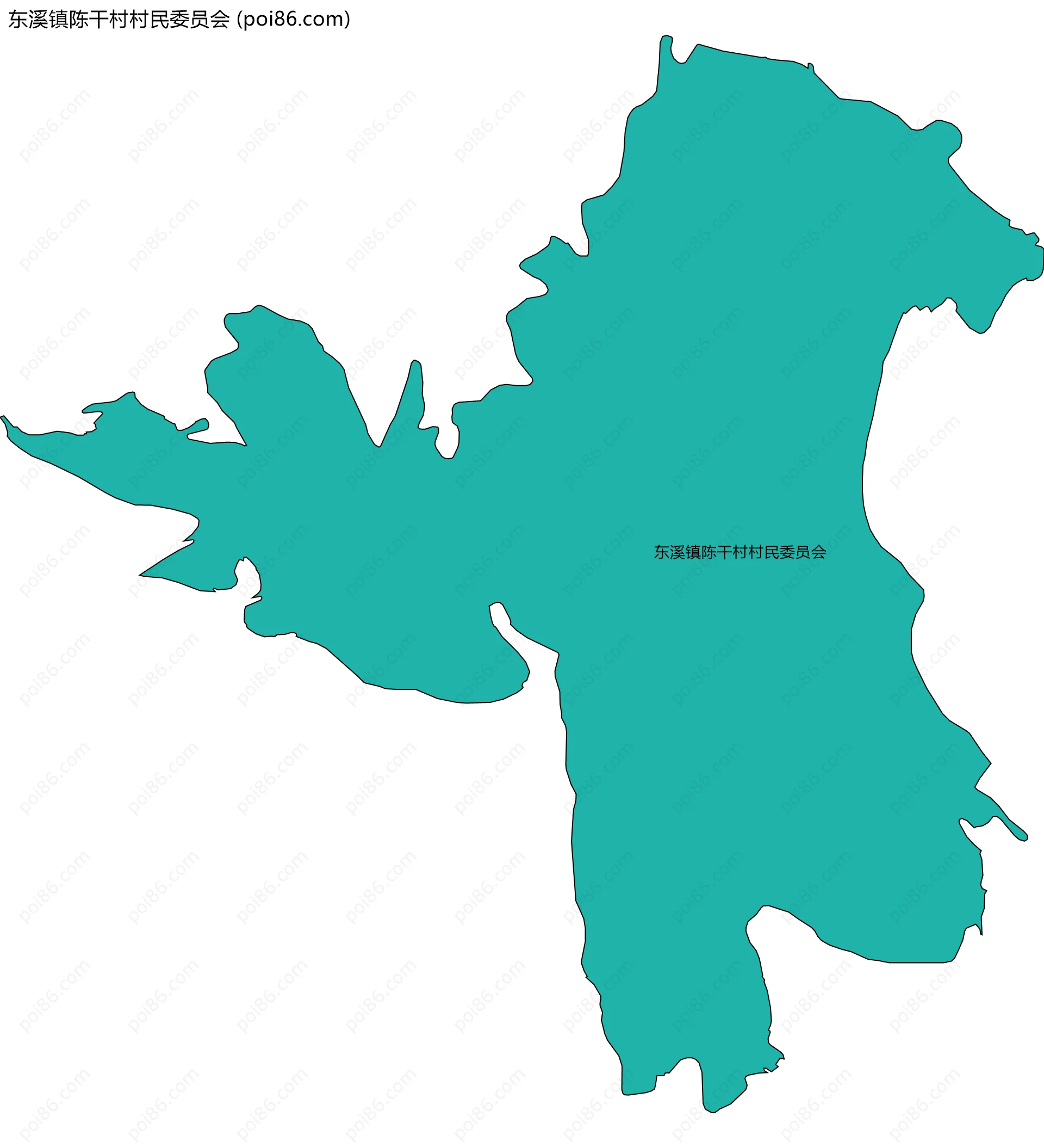 东溪镇陈干村村民委员会边界地图