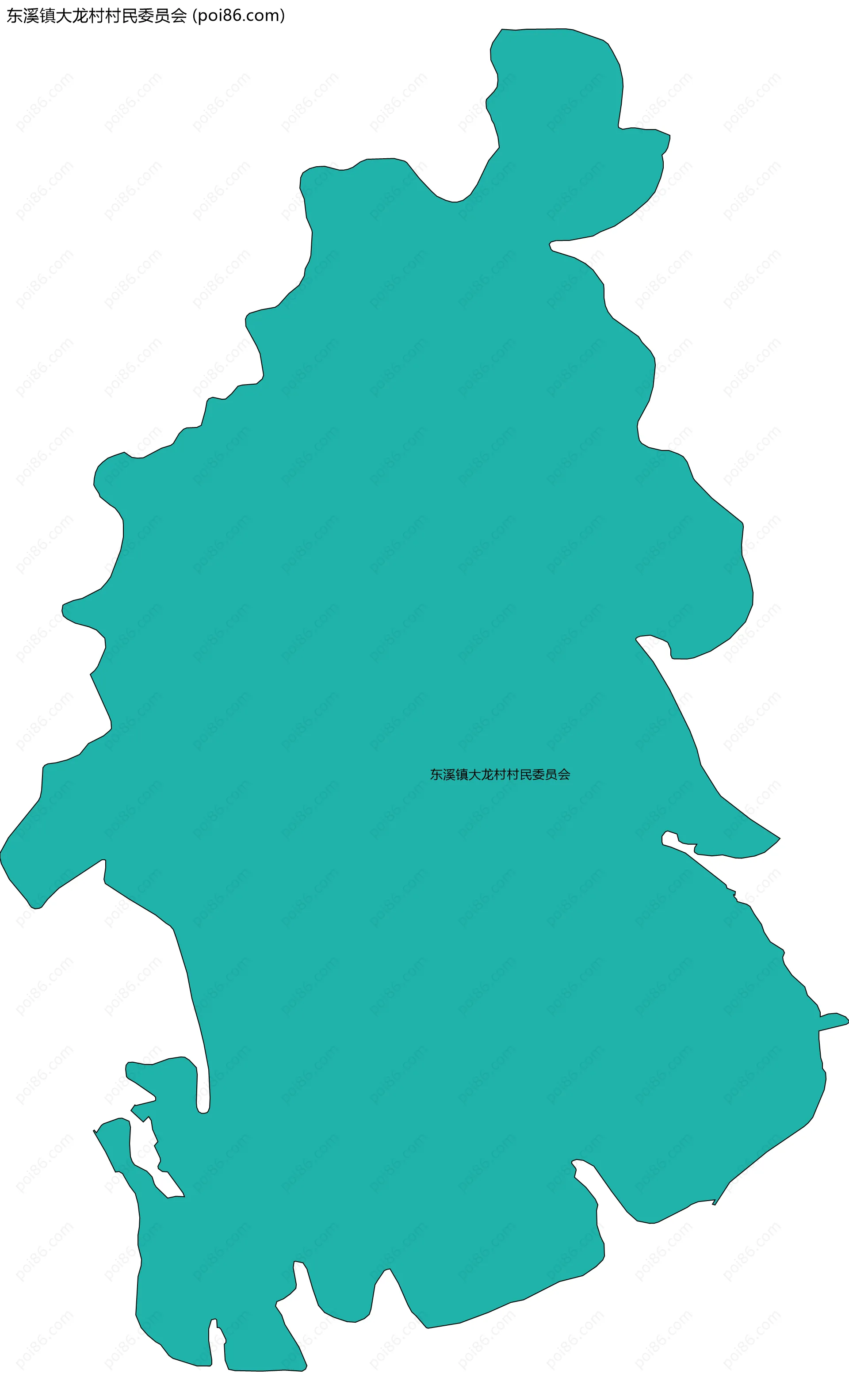 东溪镇大龙村村民委员会边界地图