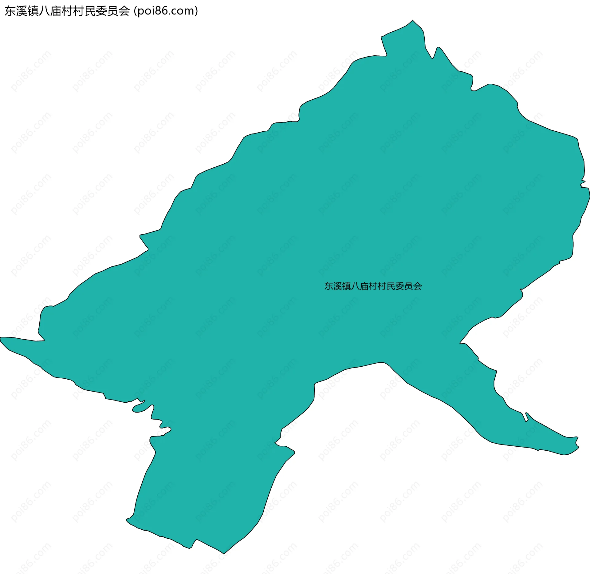 东溪镇八庙村村民委员会边界地图