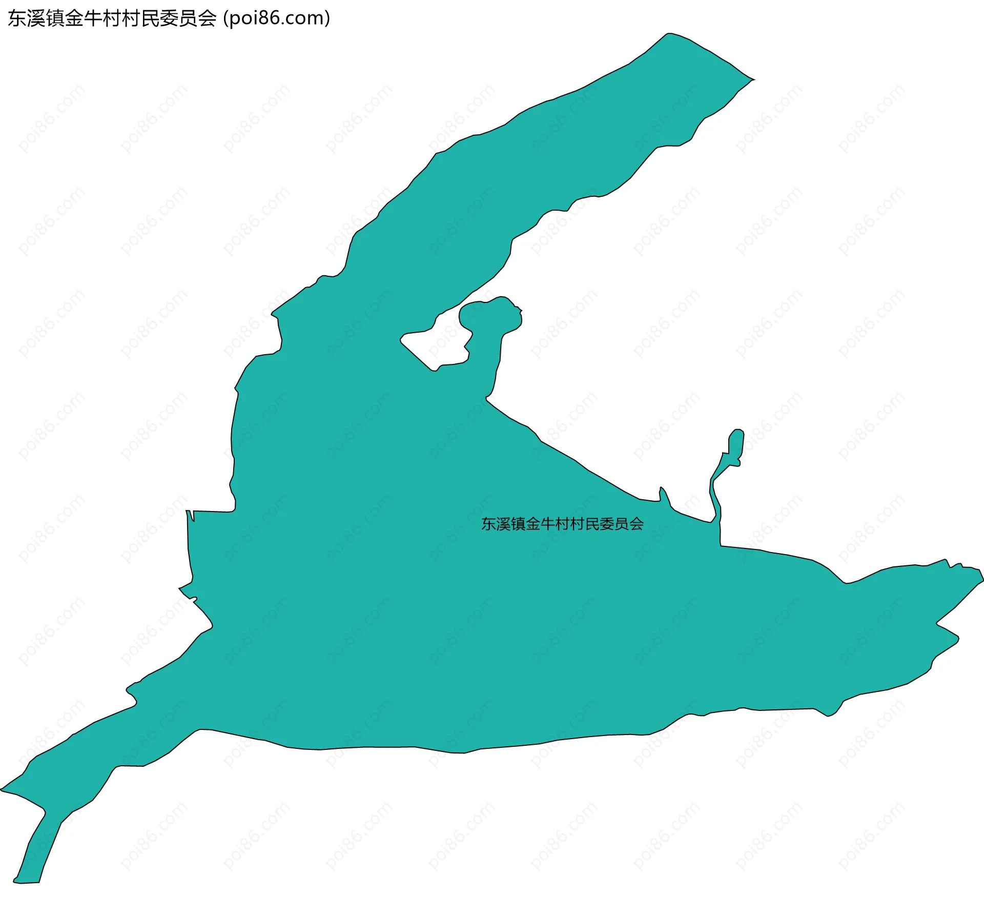 东溪镇金牛村村民委员会边界地图