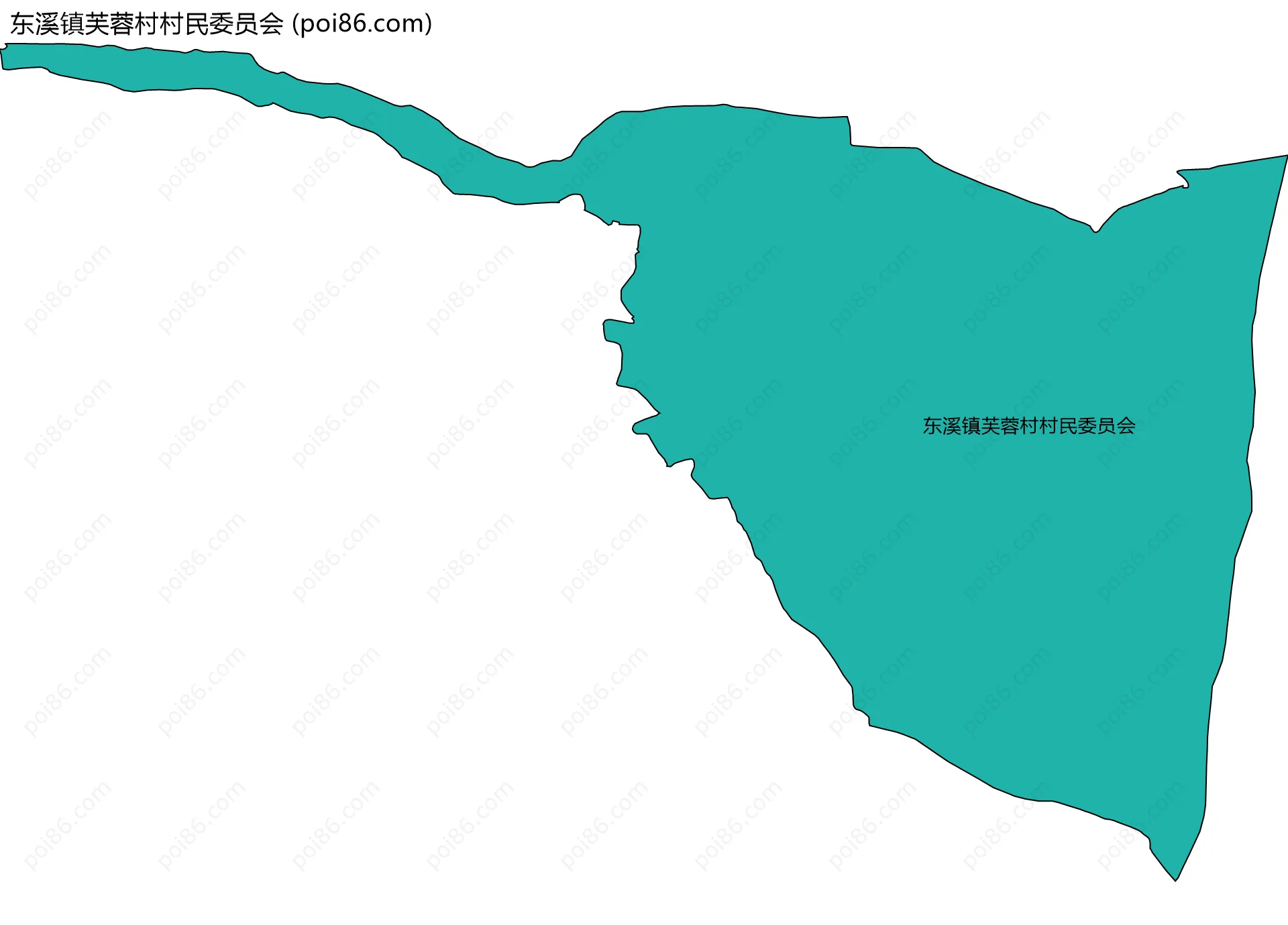 东溪镇芙蓉村村民委员会边界地图