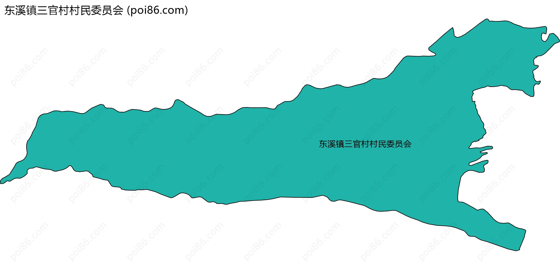 东溪镇三官村村民委员会边界地图