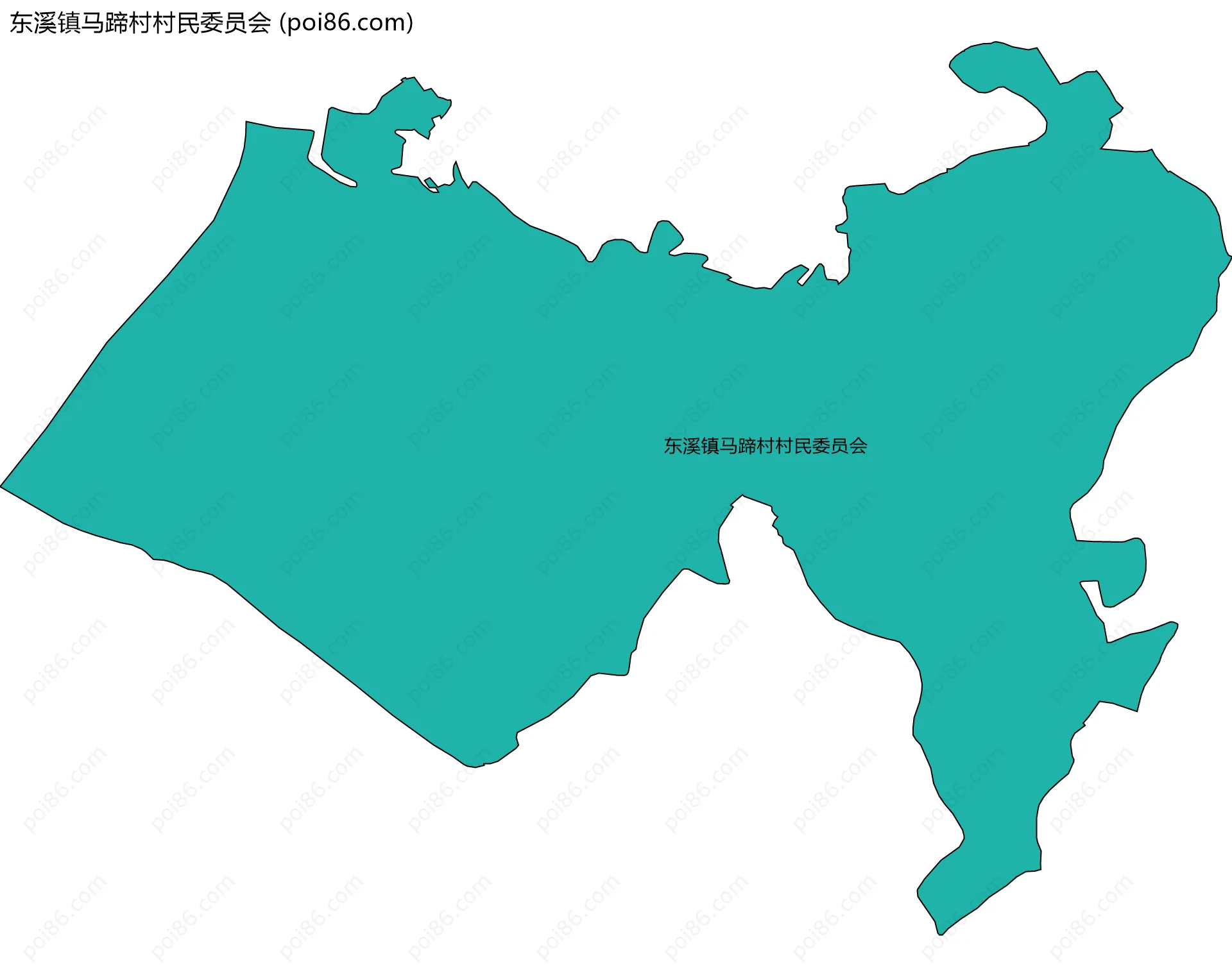 东溪镇马蹄村村民委员会边界地图