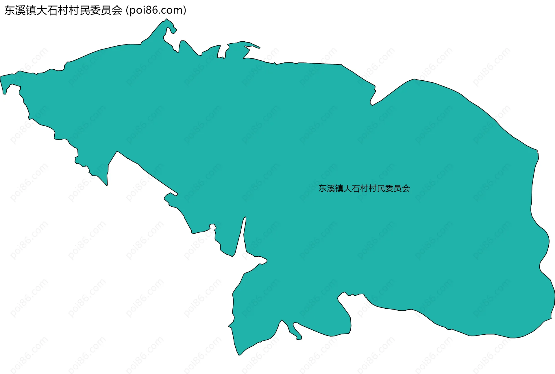 东溪镇大石村村民委员会边界地图