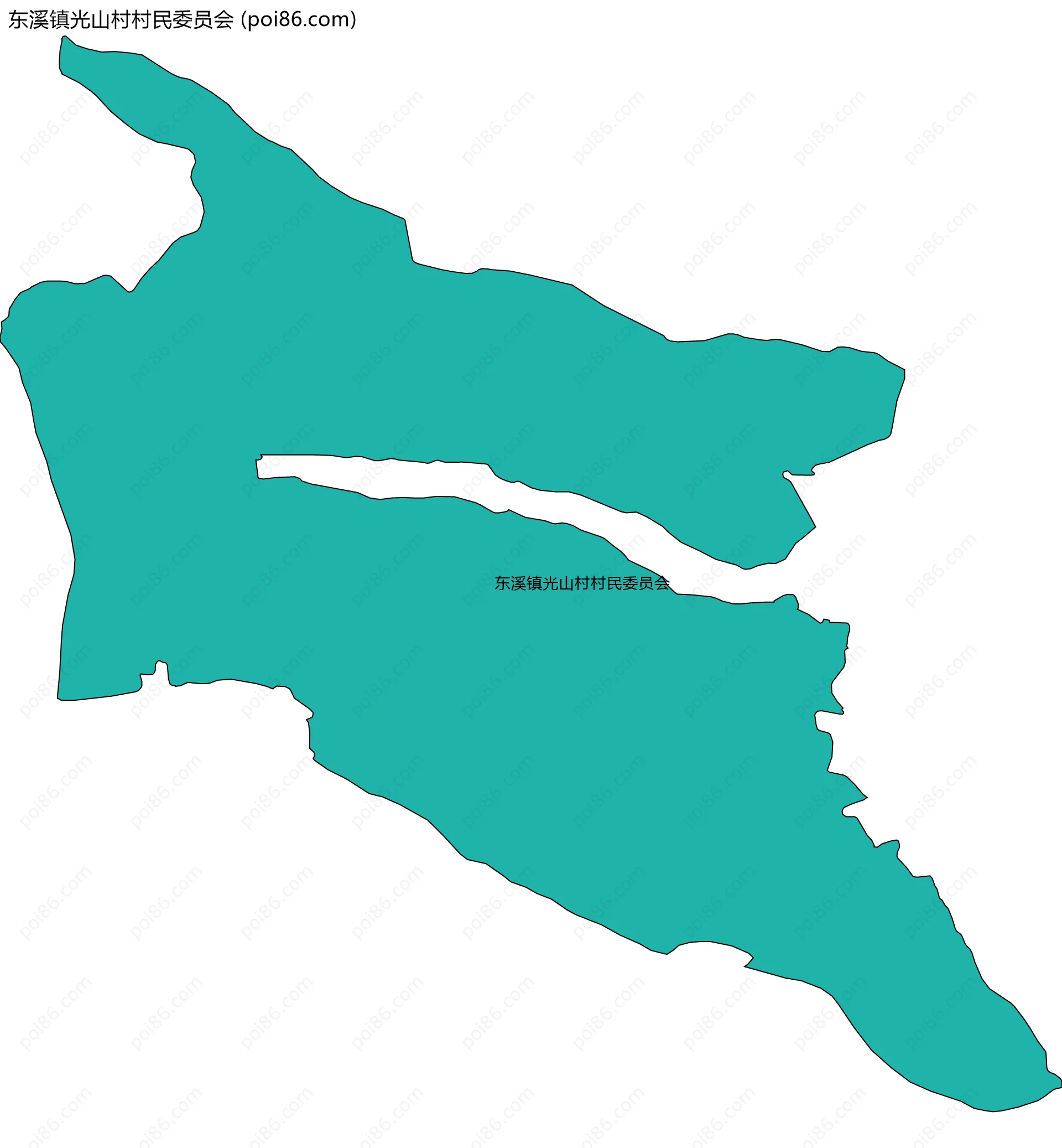 东溪镇光山村村民委员会边界地图