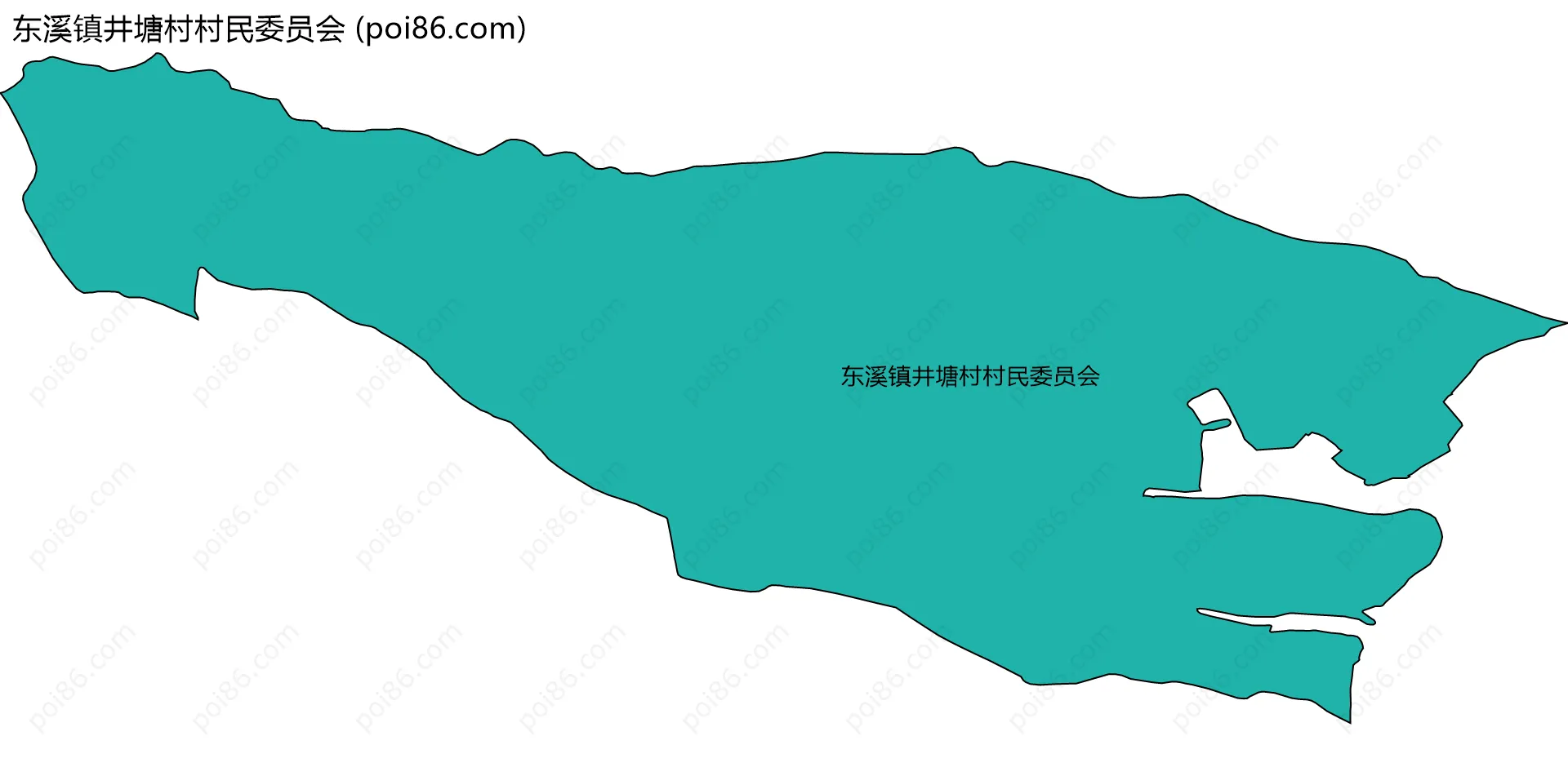 东溪镇井塘村村民委员会边界地图