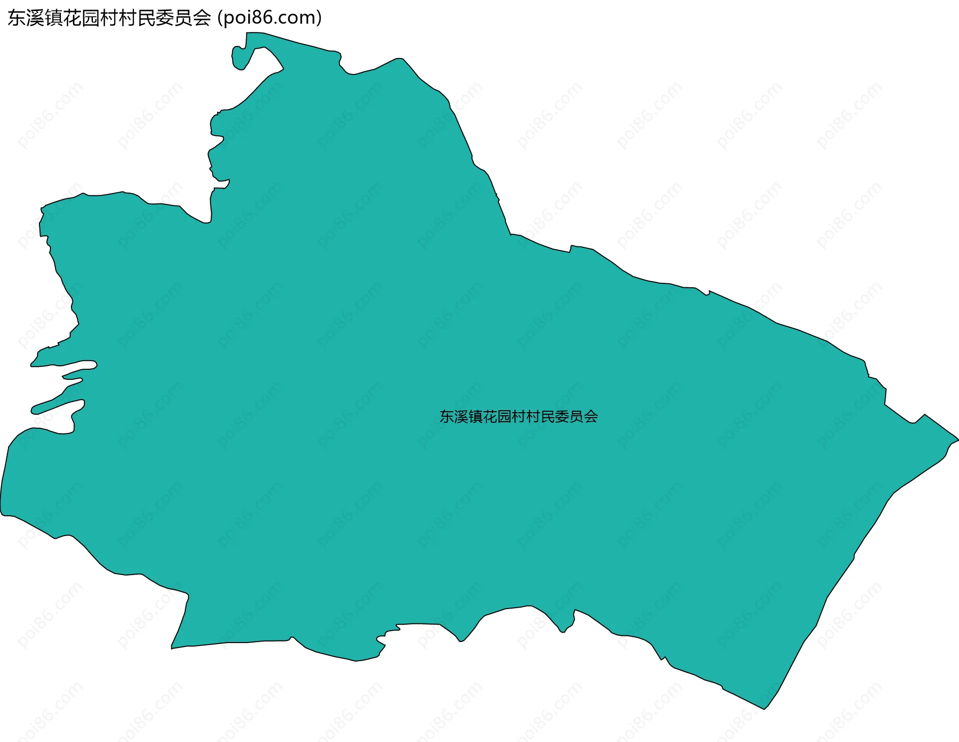 东溪镇花园村村民委员会边界地图