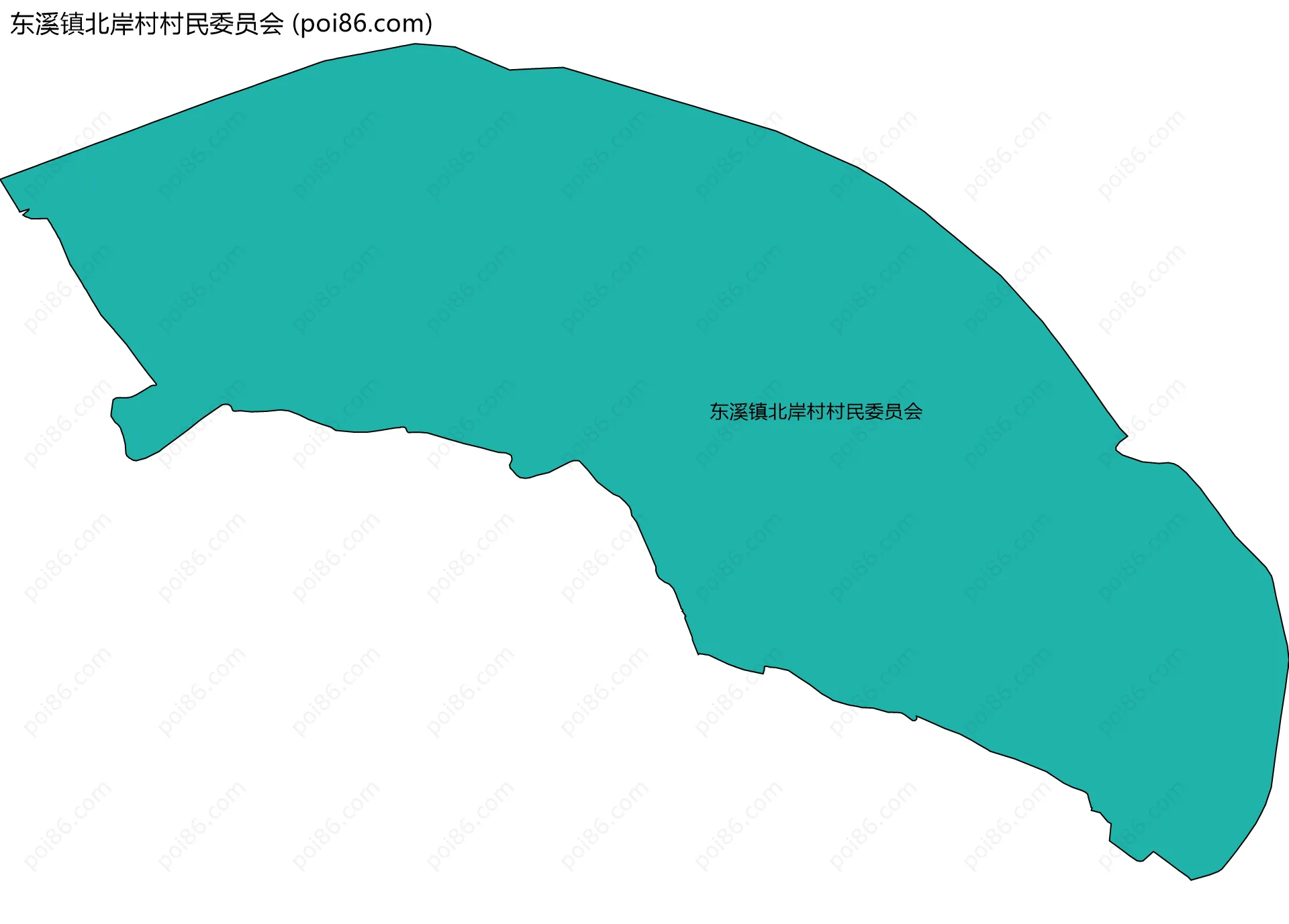 东溪镇北岸村村民委员会边界地图