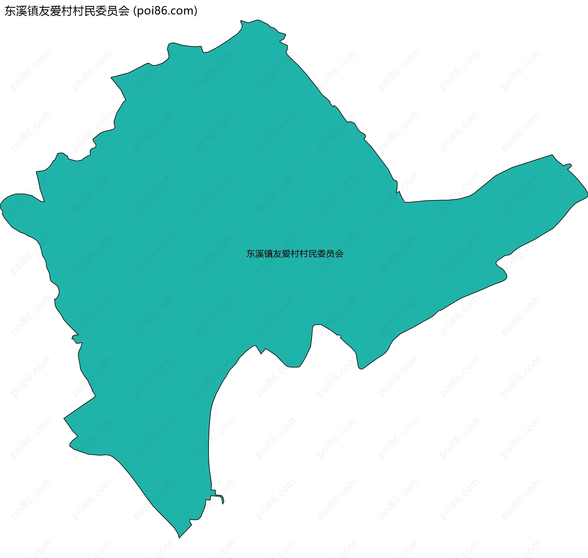 东溪镇友爱村村民委员会边界地图