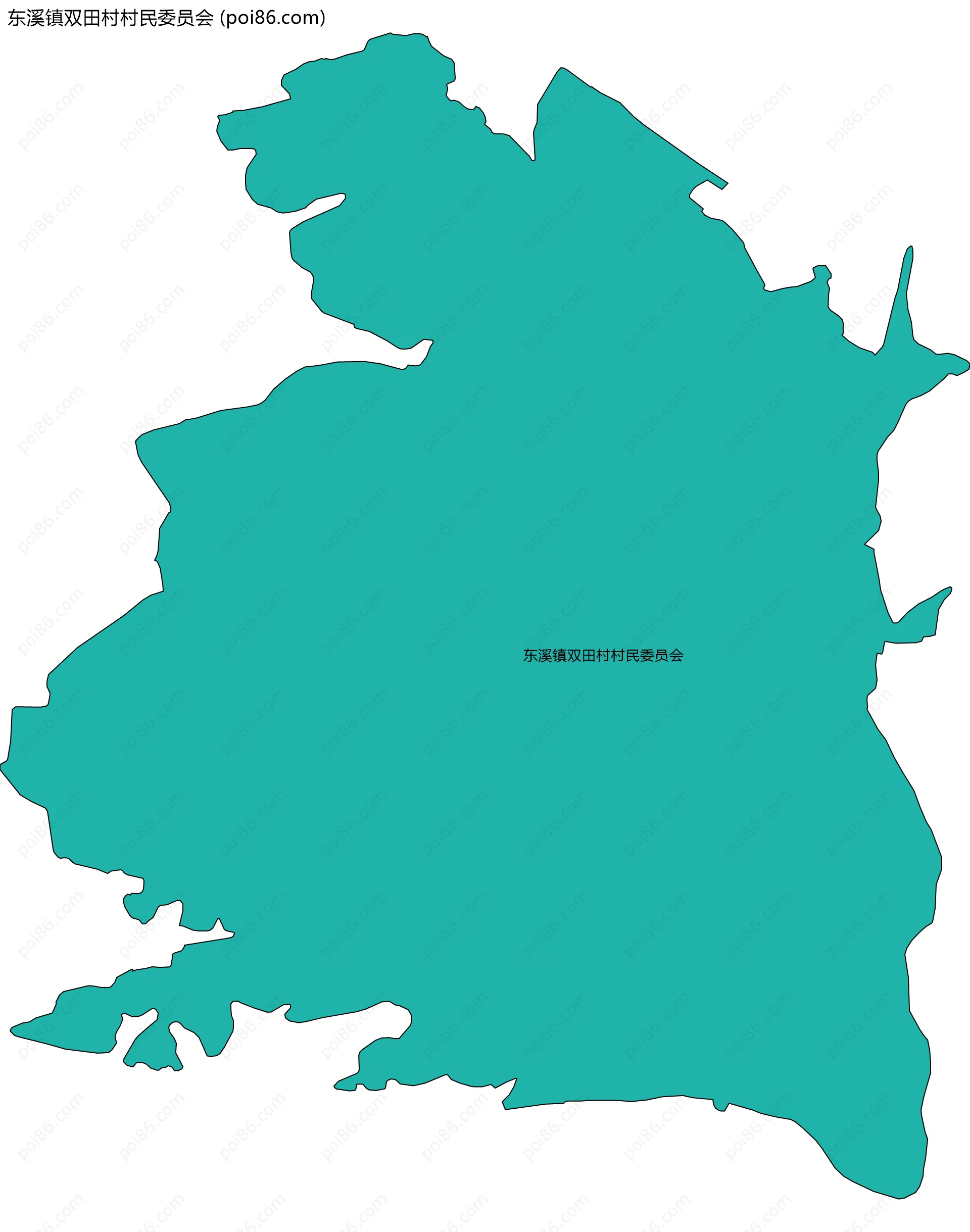 东溪镇双田村村民委员会边界地图