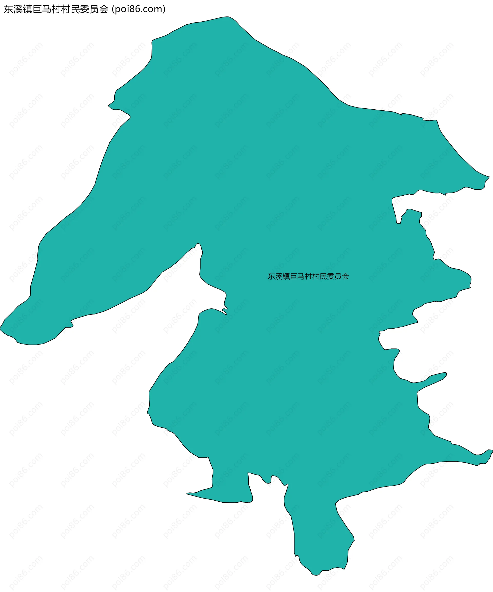 东溪镇巨马村村民委员会边界地图
