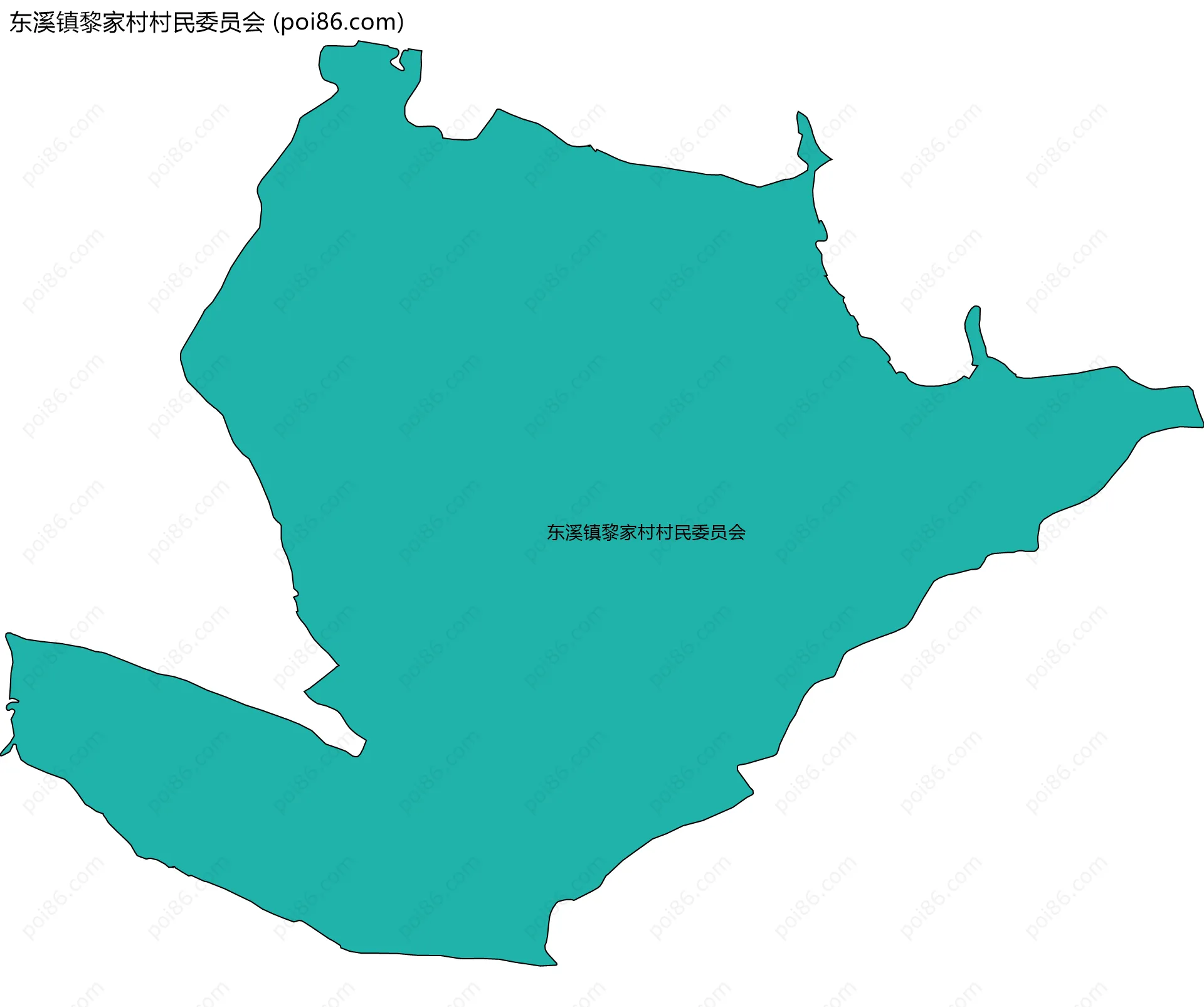 东溪镇黎家村村民委员会边界地图