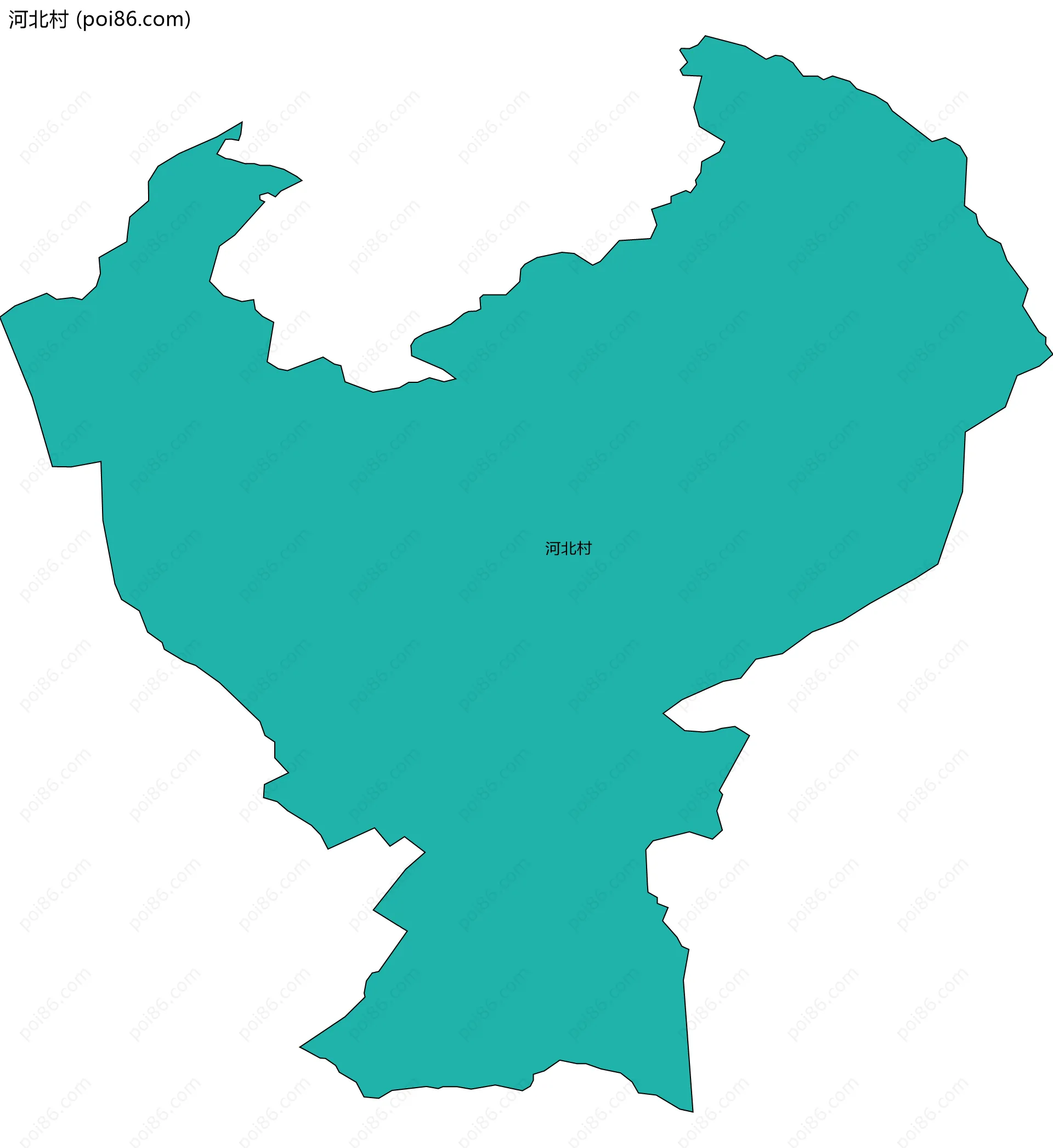 河北村边界地图