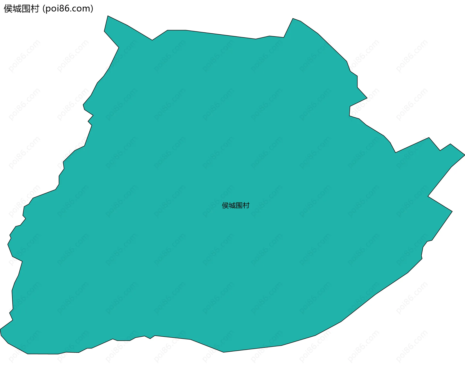 侯城围村边界地图