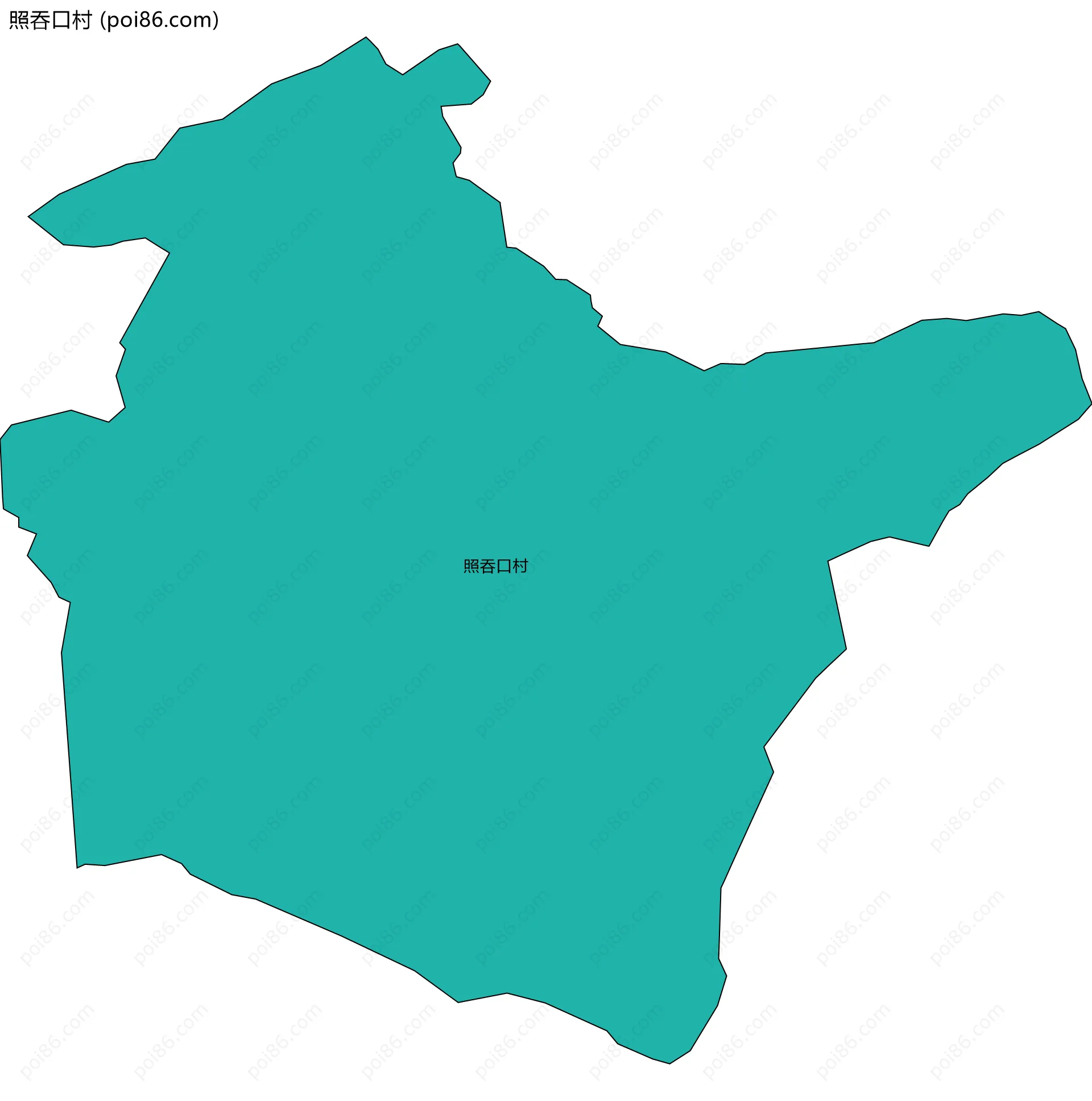 照吞口村边界地图