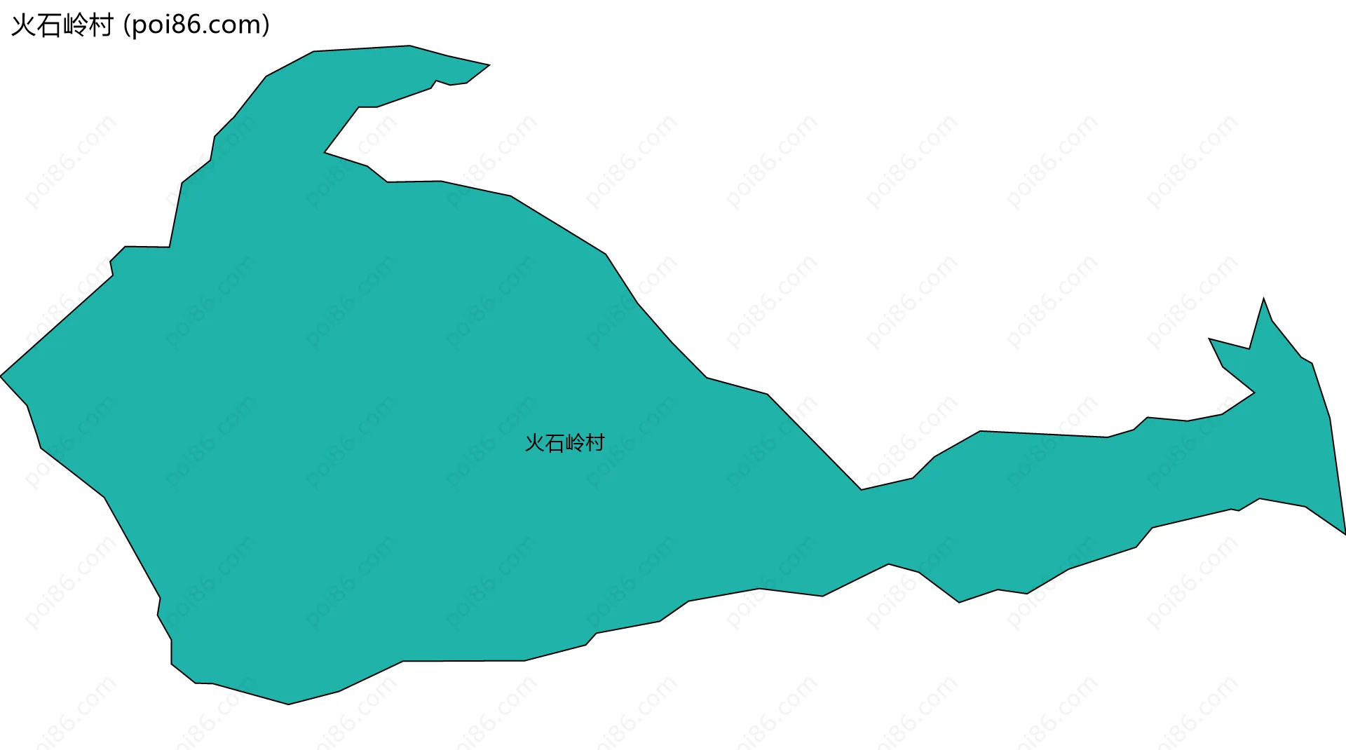 火石岭村边界地图