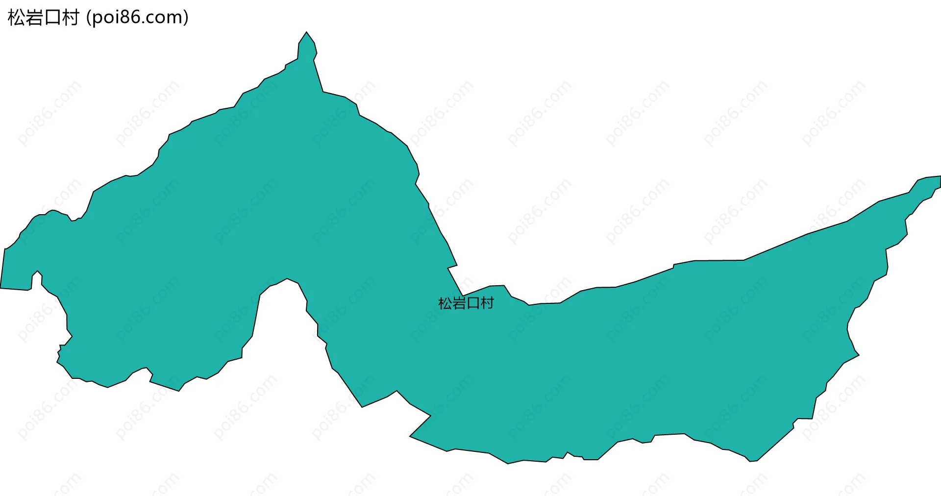 松岩口村边界地图