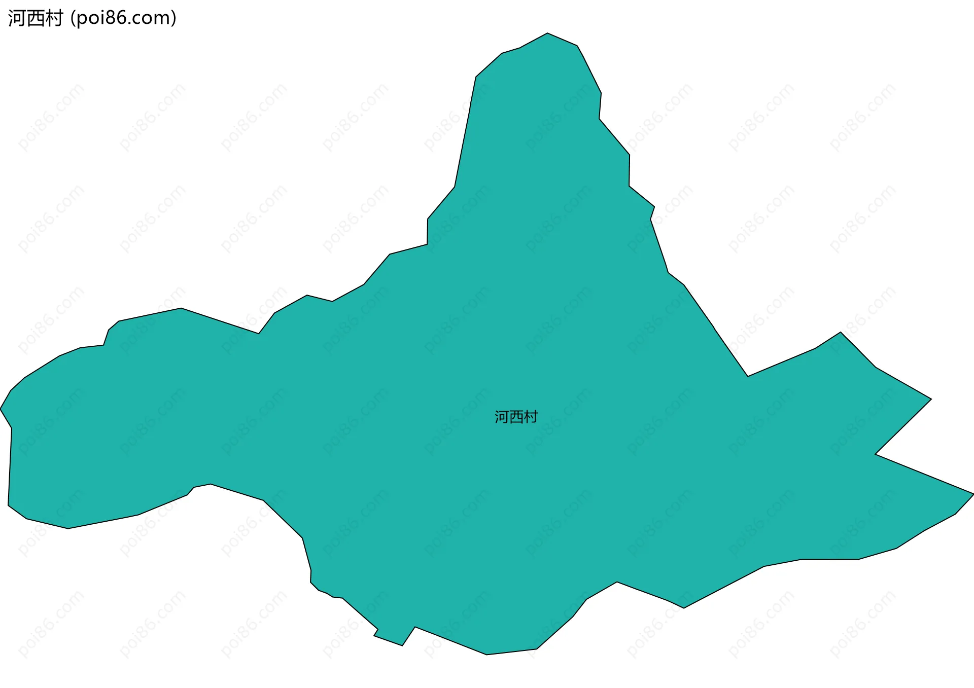 河西村边界地图