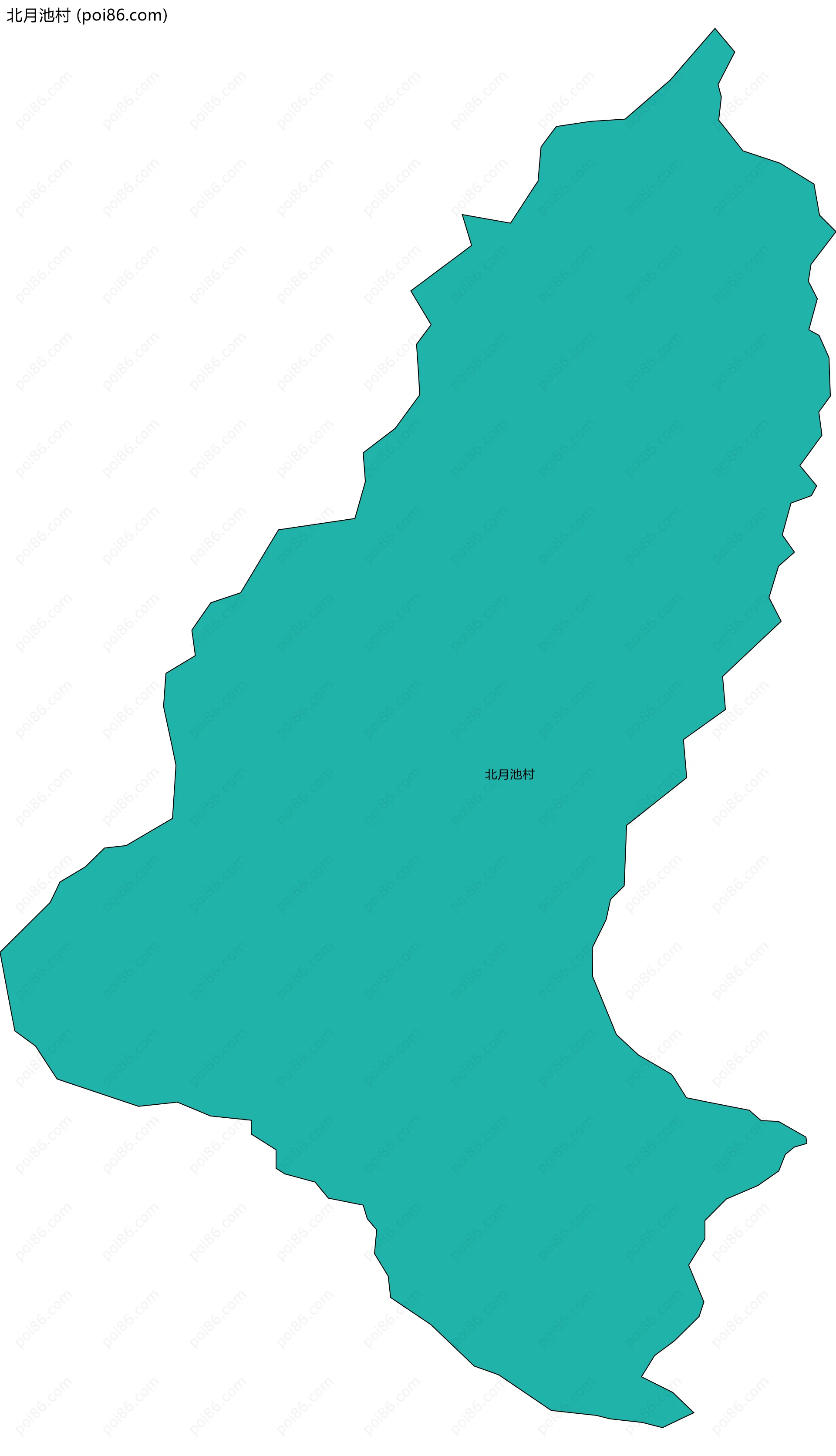 北月池村边界地图