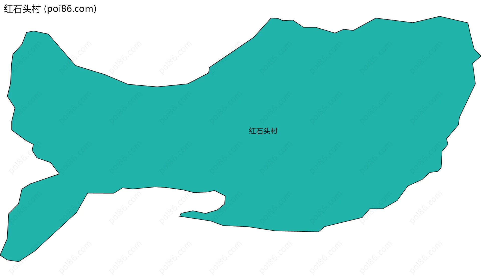 红石头村边界地图