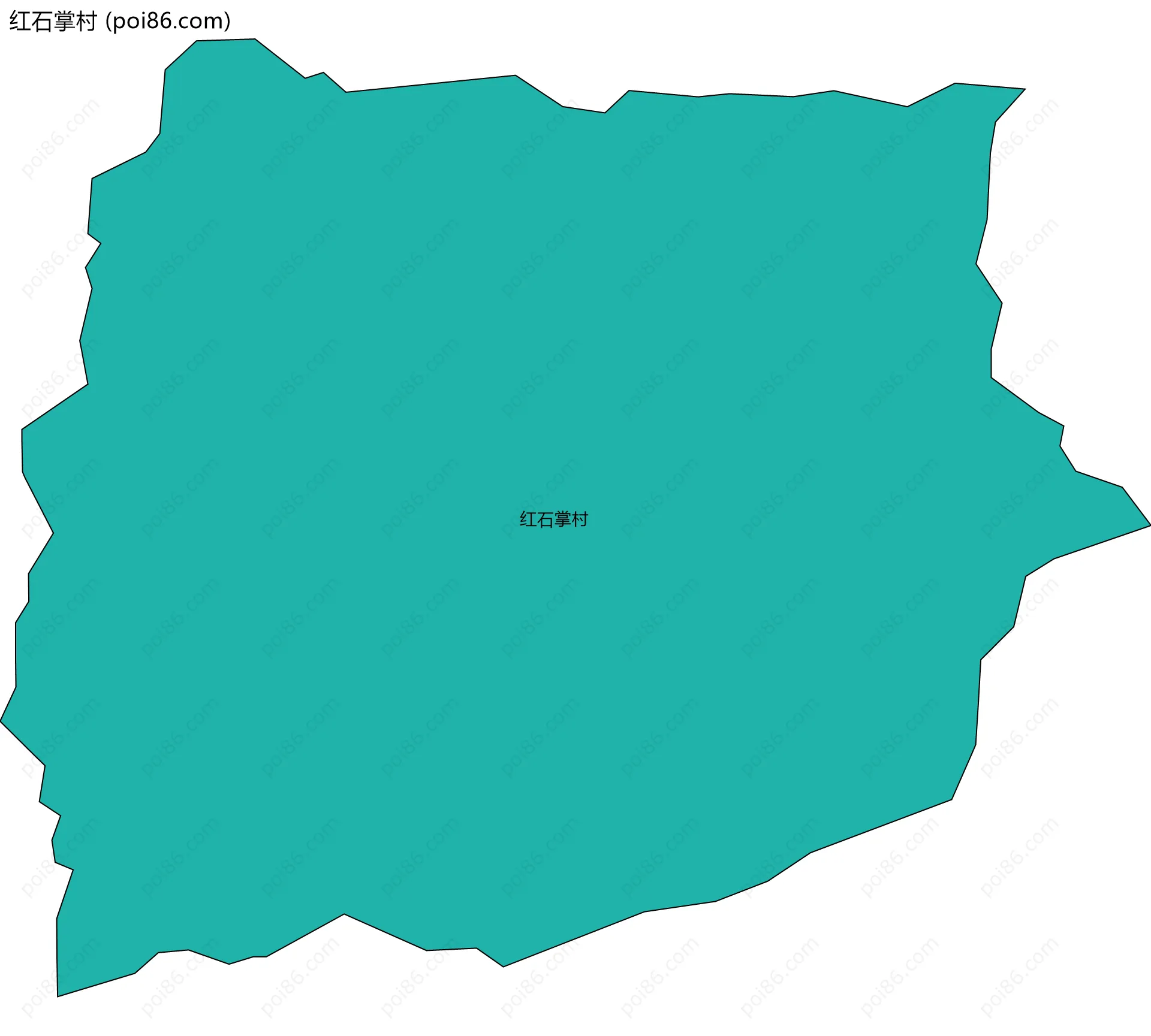 红石掌村边界地图
