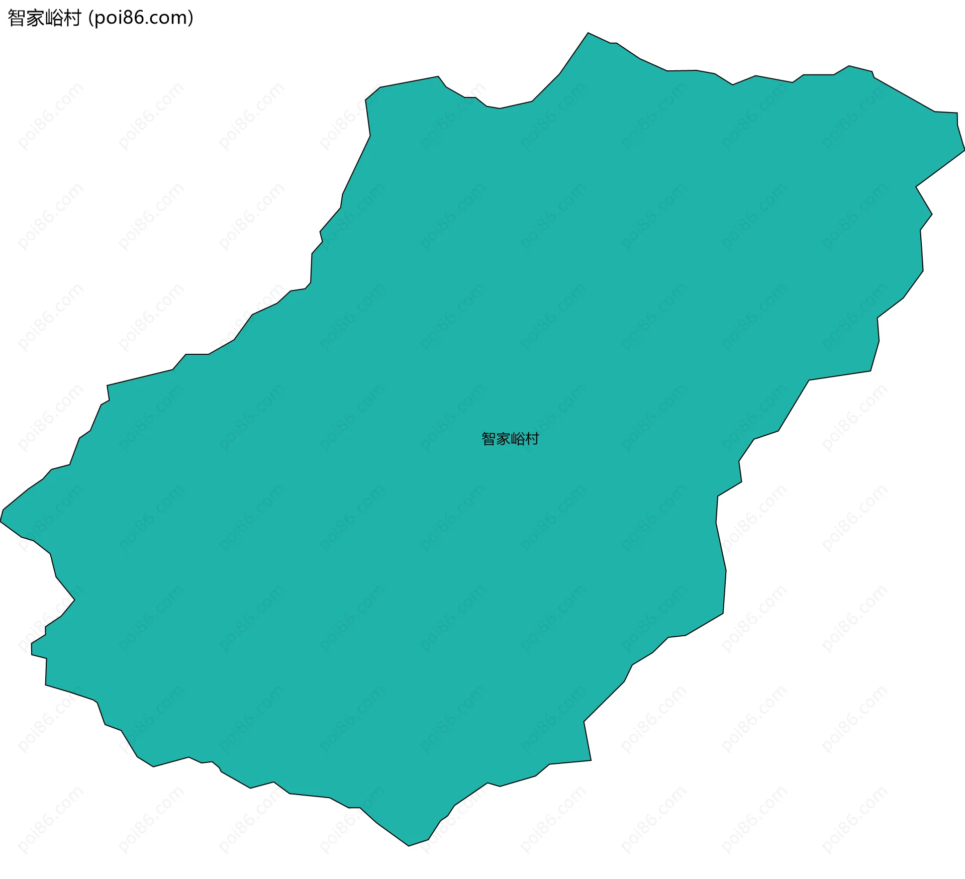 智家峪村边界地图