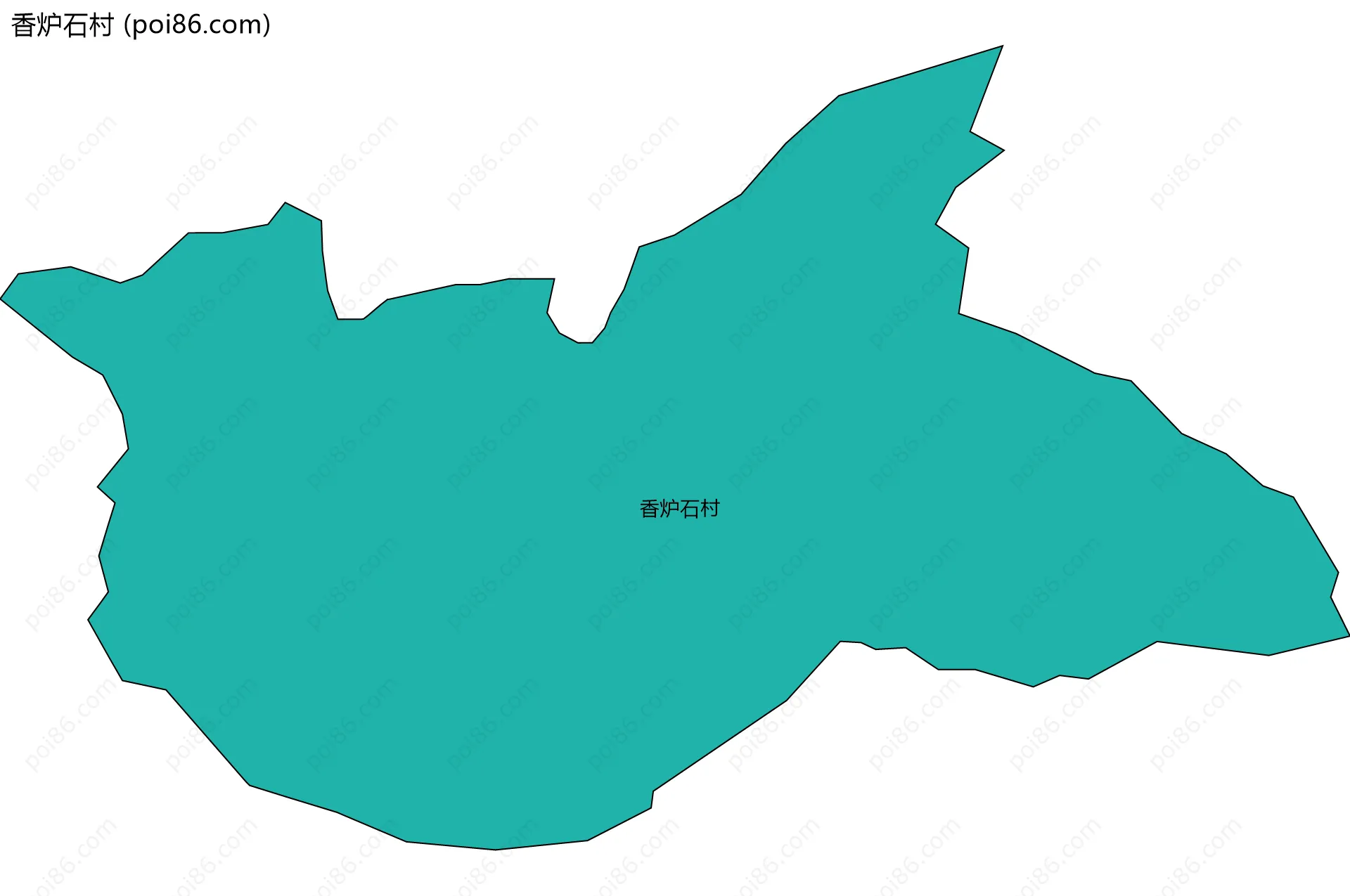 香炉石村边界地图
