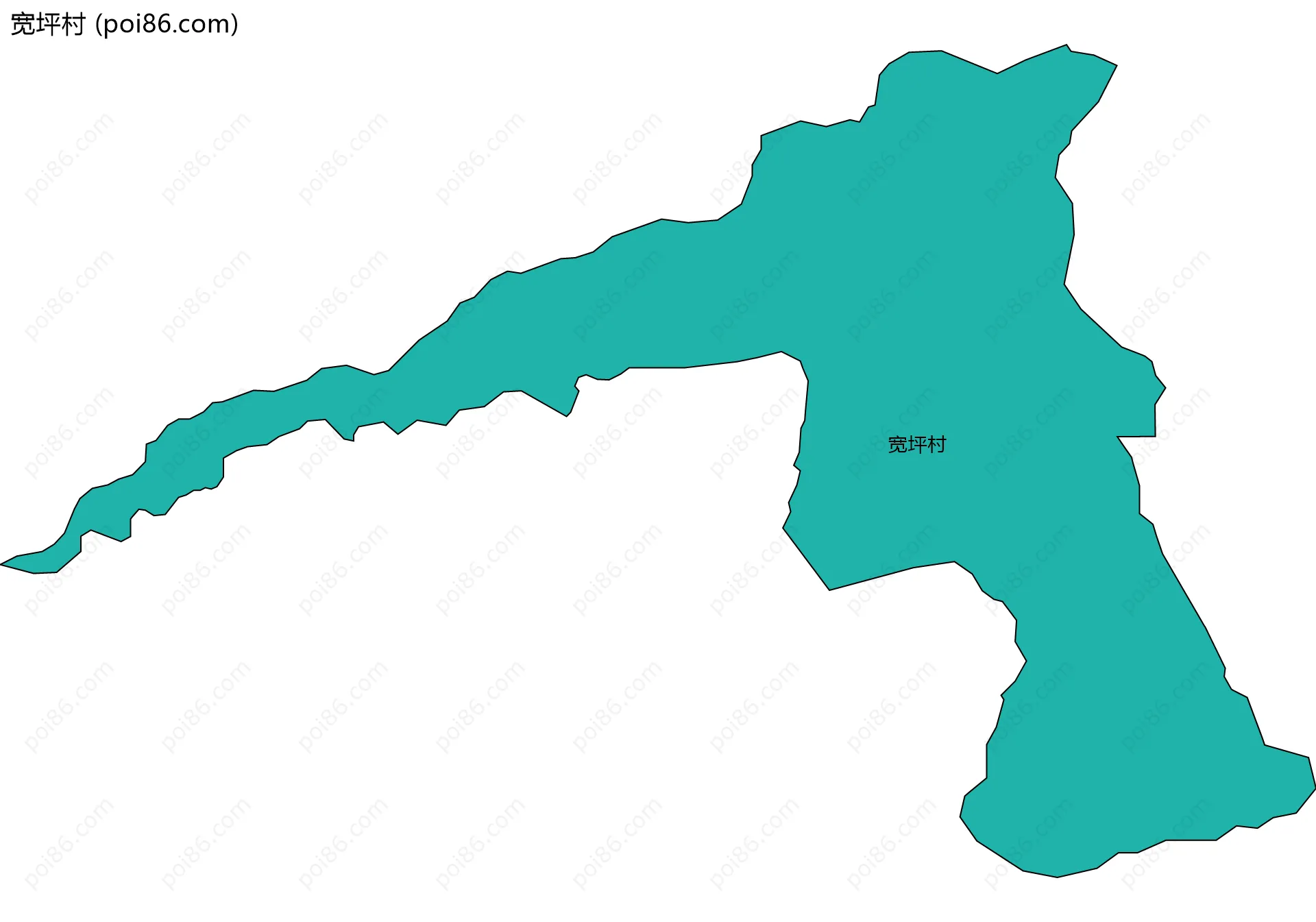 宽坪村边界地图