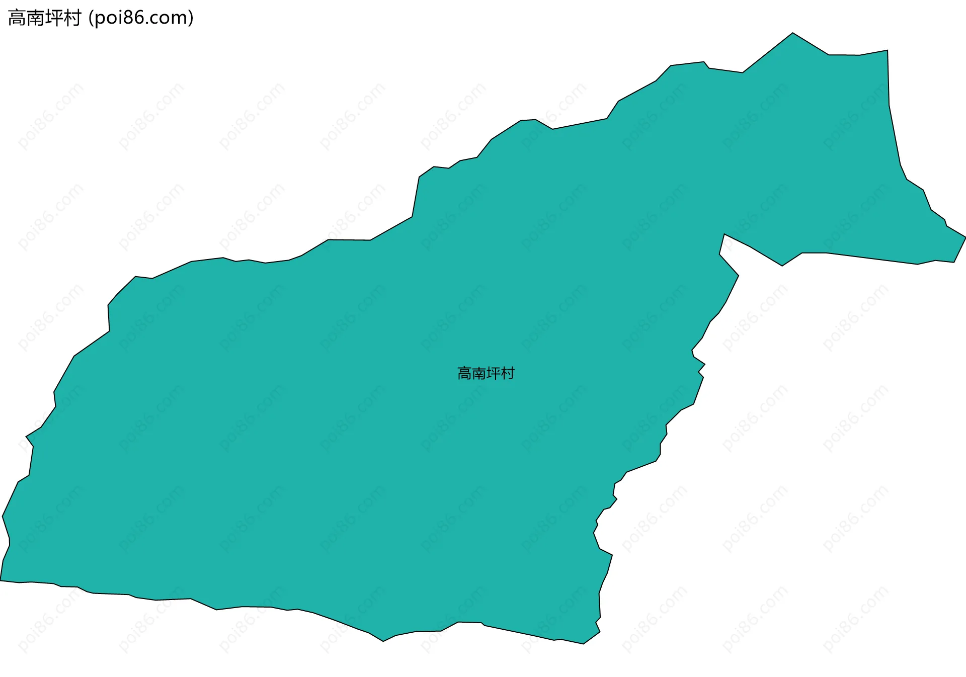 高南坪村边界地图