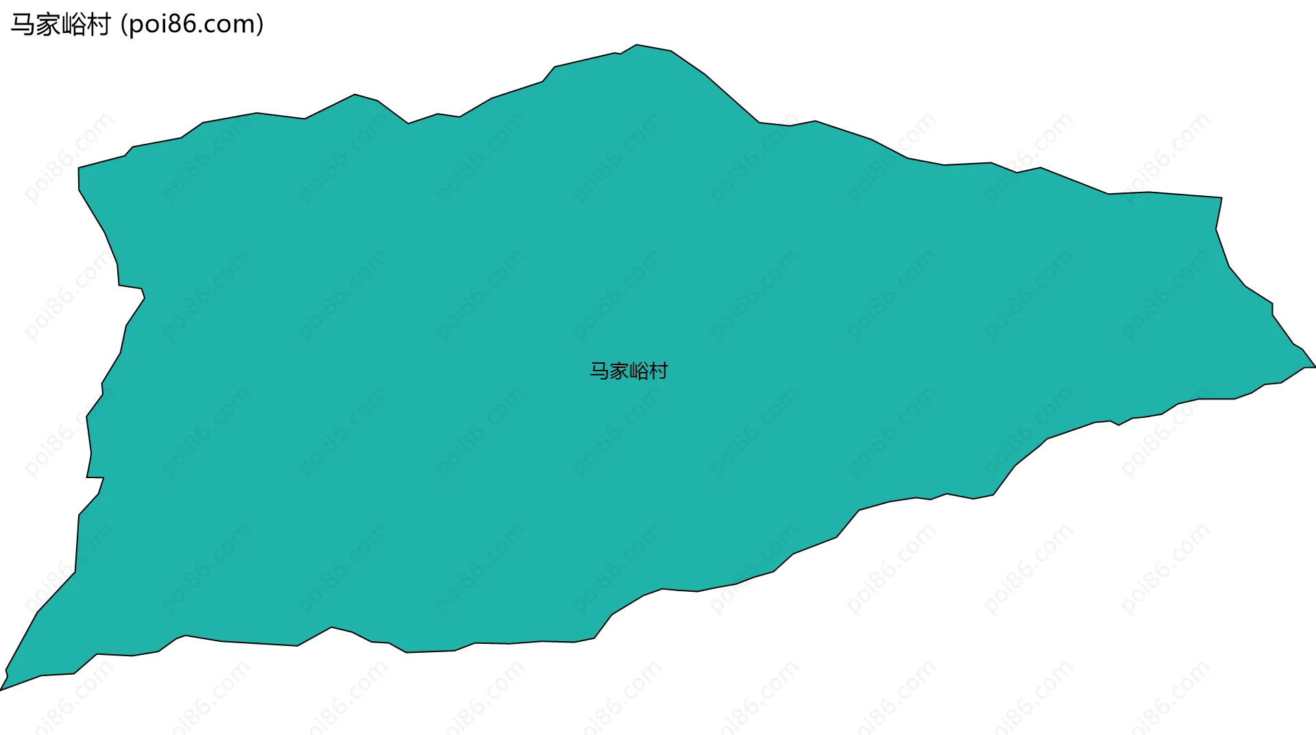 马家峪村边界地图