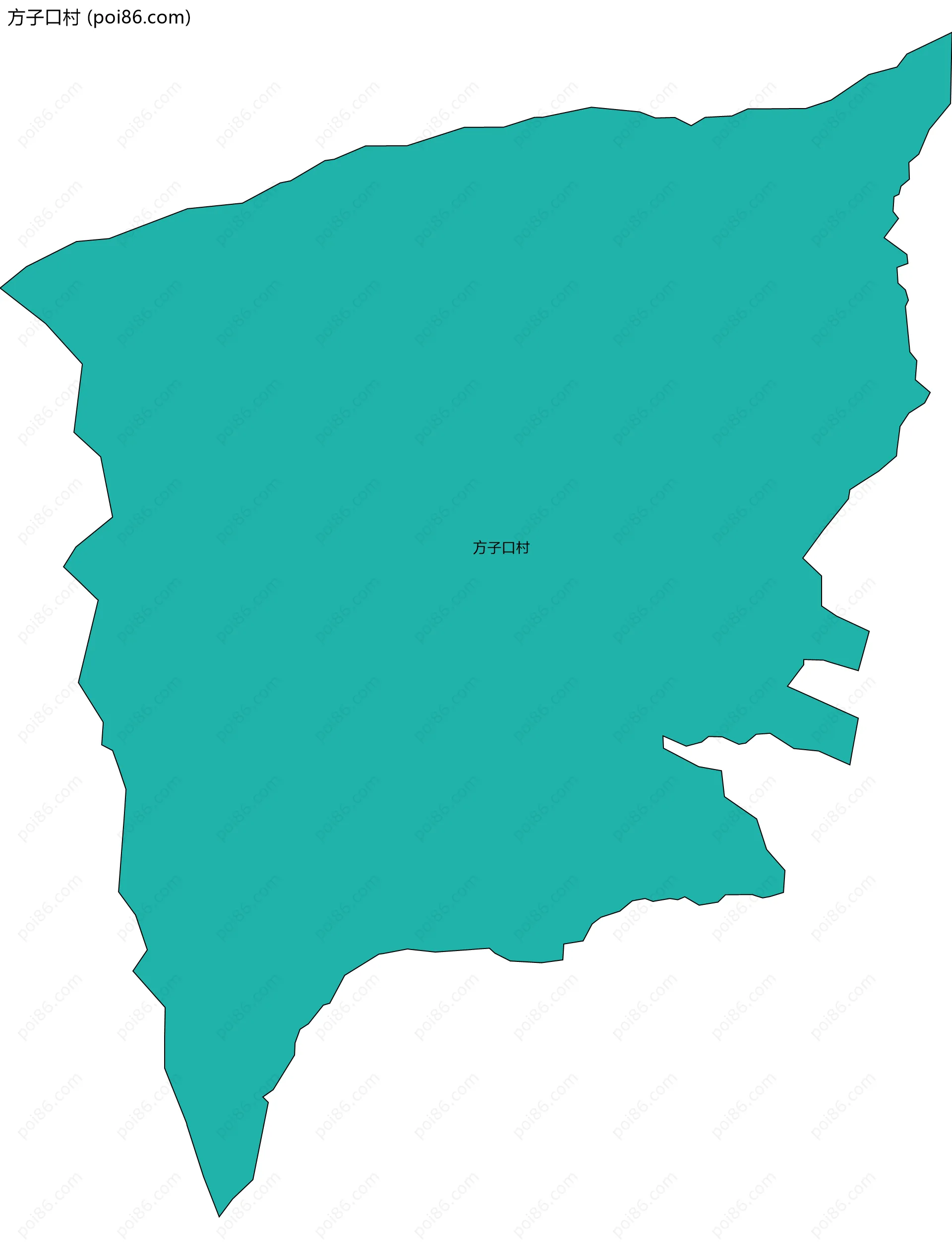 方子口村边界地图