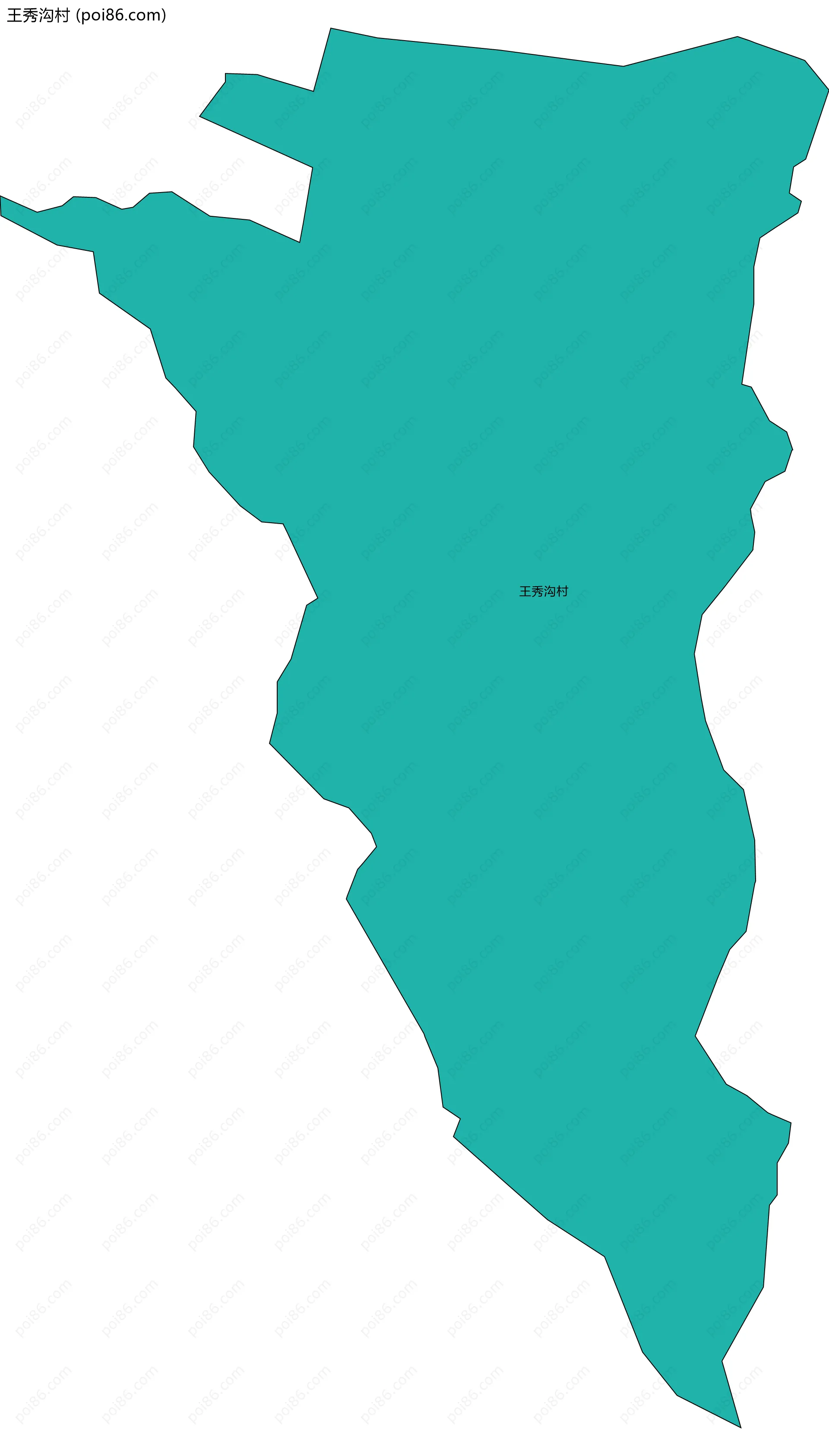 王秀沟村边界地图