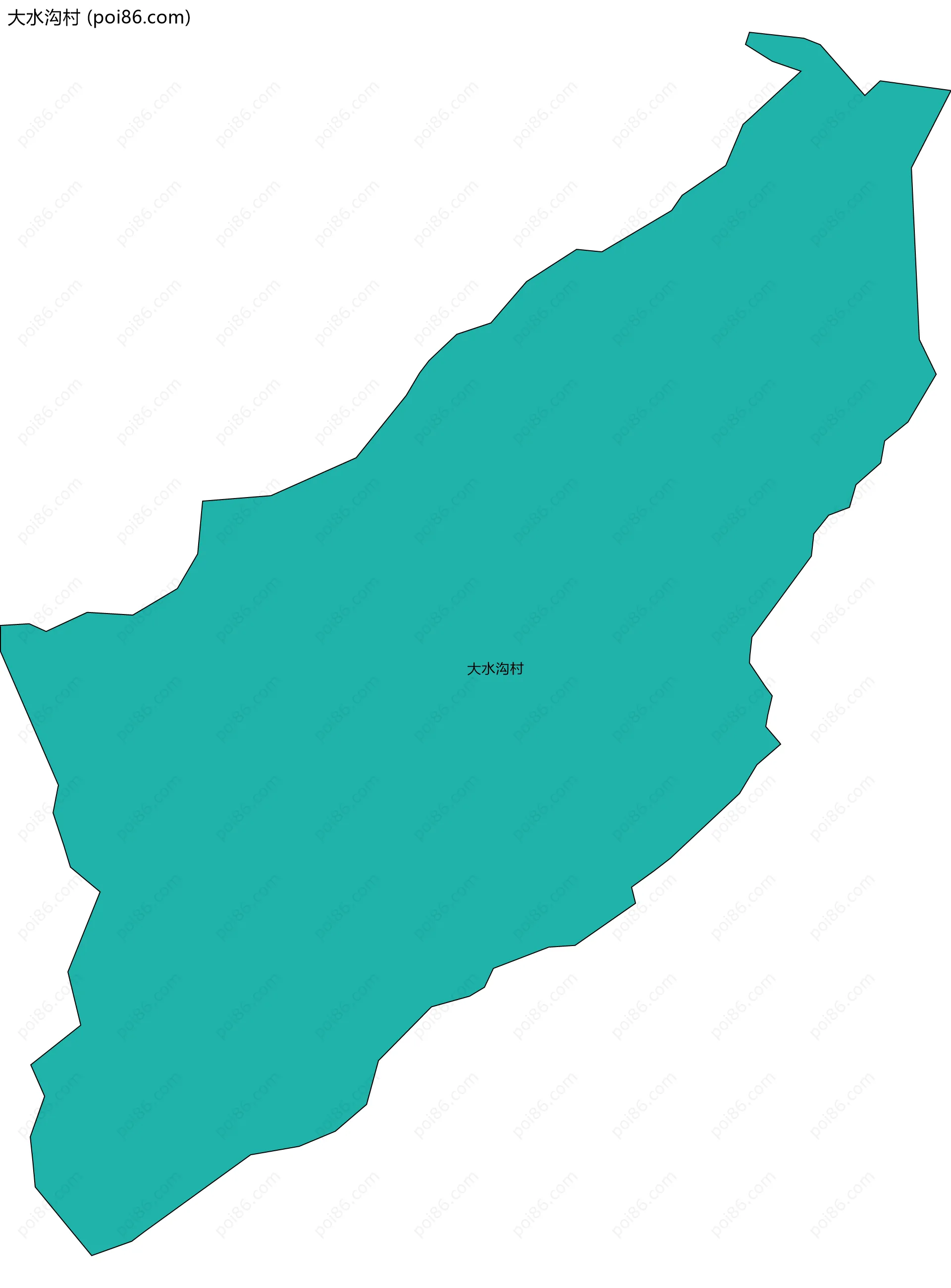大水沟村边界地图
