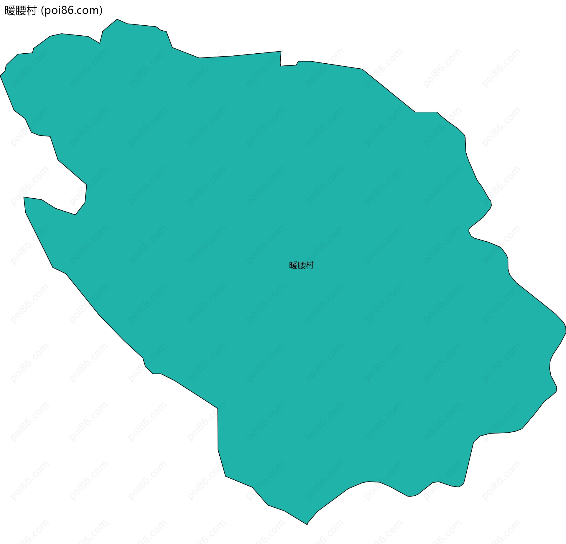 暖腰村边界地图
