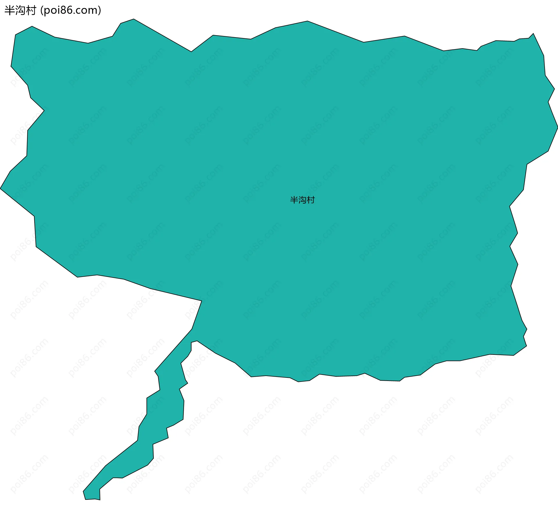 半沟村边界地图