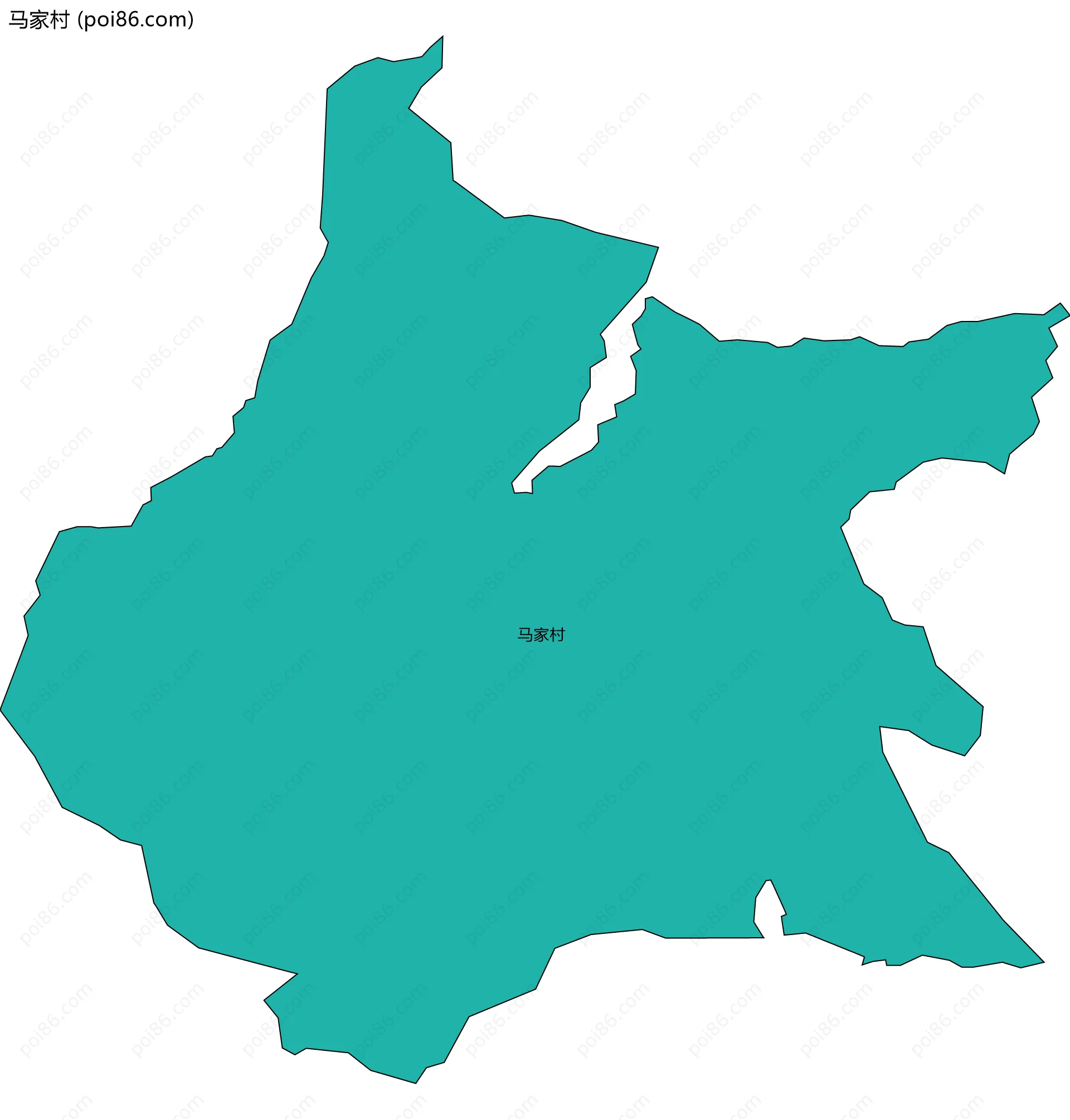 马家村边界地图