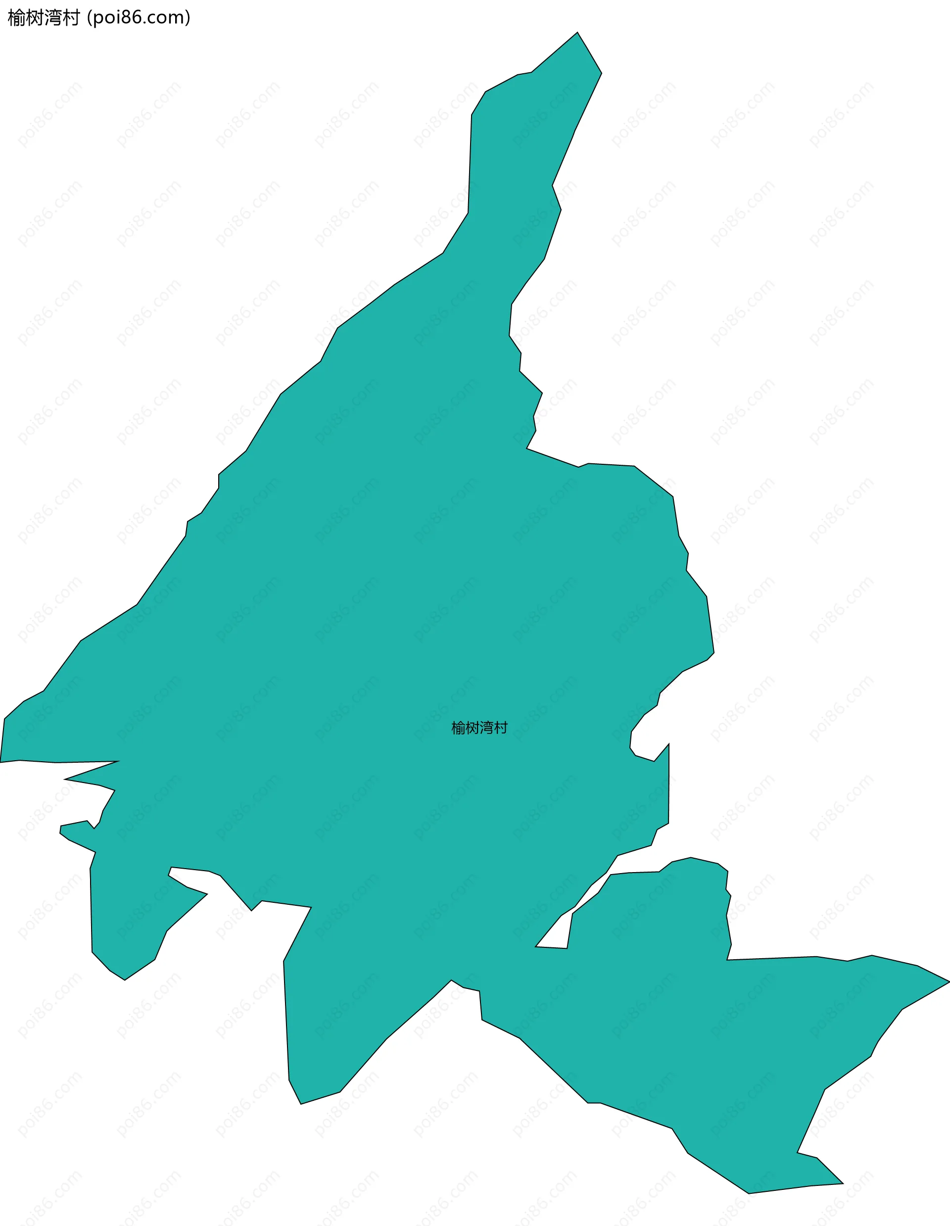 榆树湾村边界地图