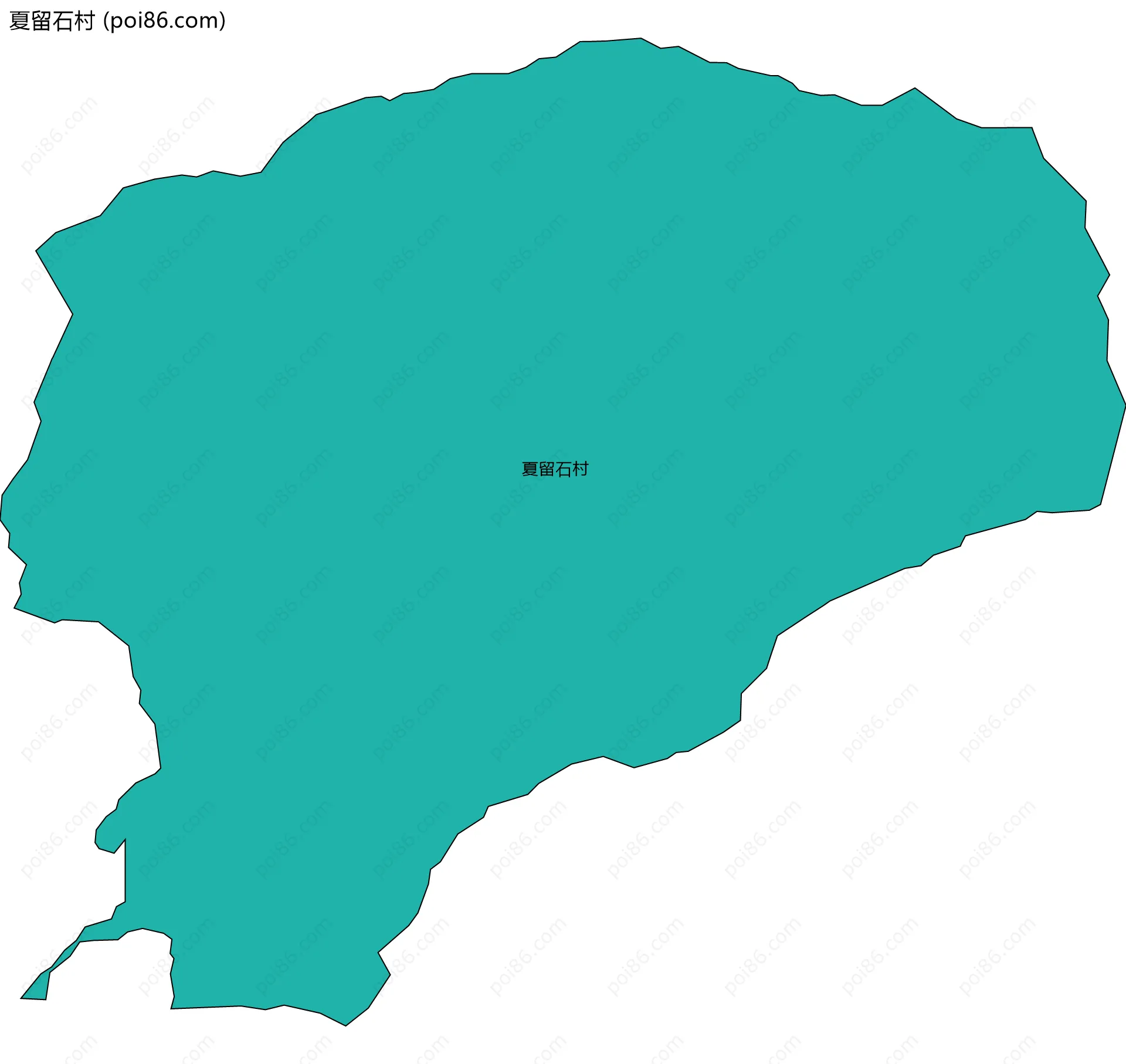 夏留石村边界地图