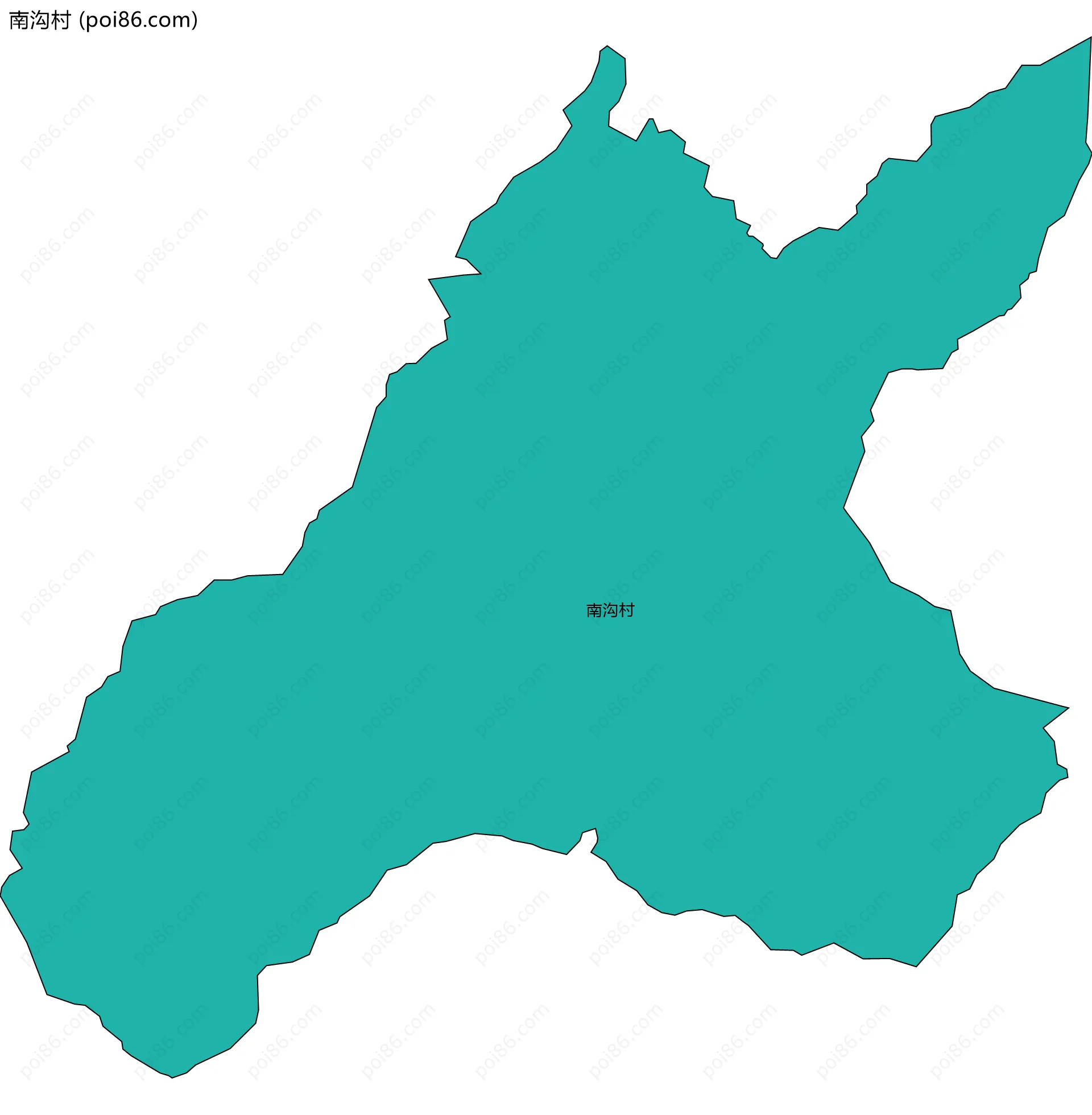 南沟村边界地图