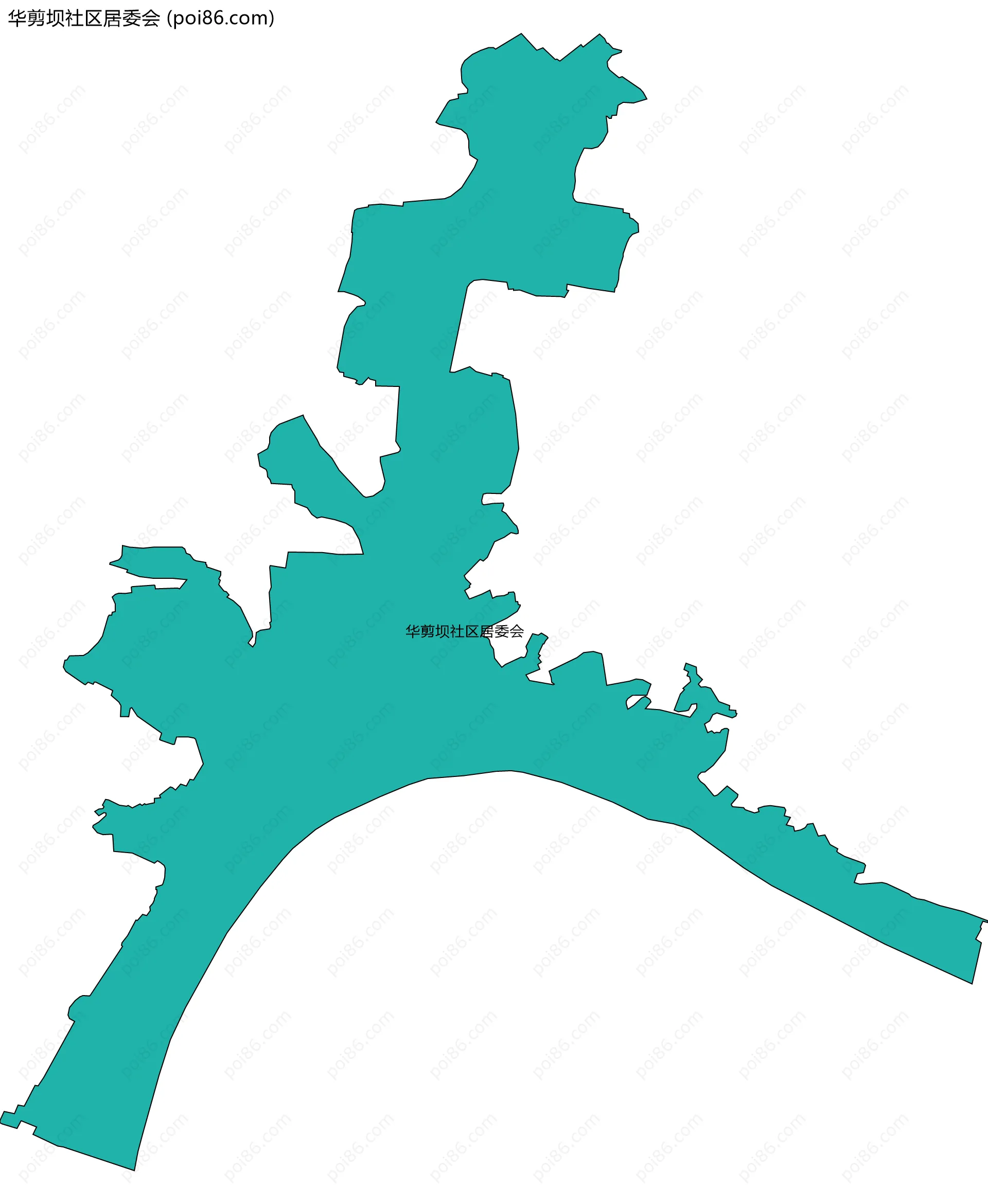 华剪坝社区居委会边界地图