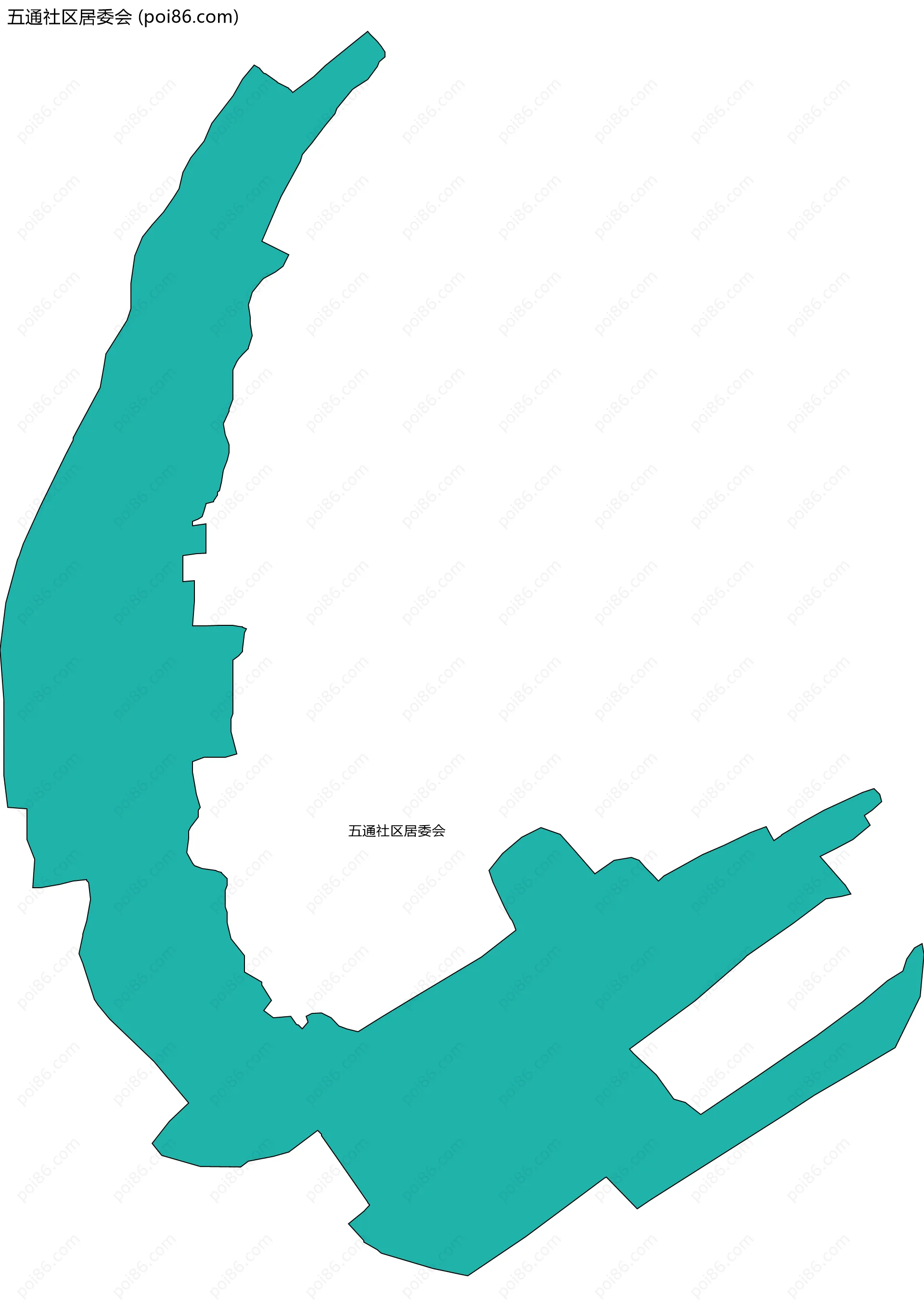 五通社区居委会边界地图