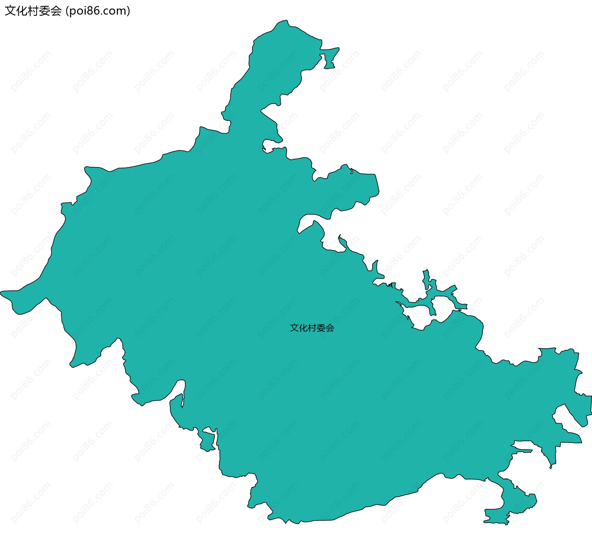 文化村委会边界地图