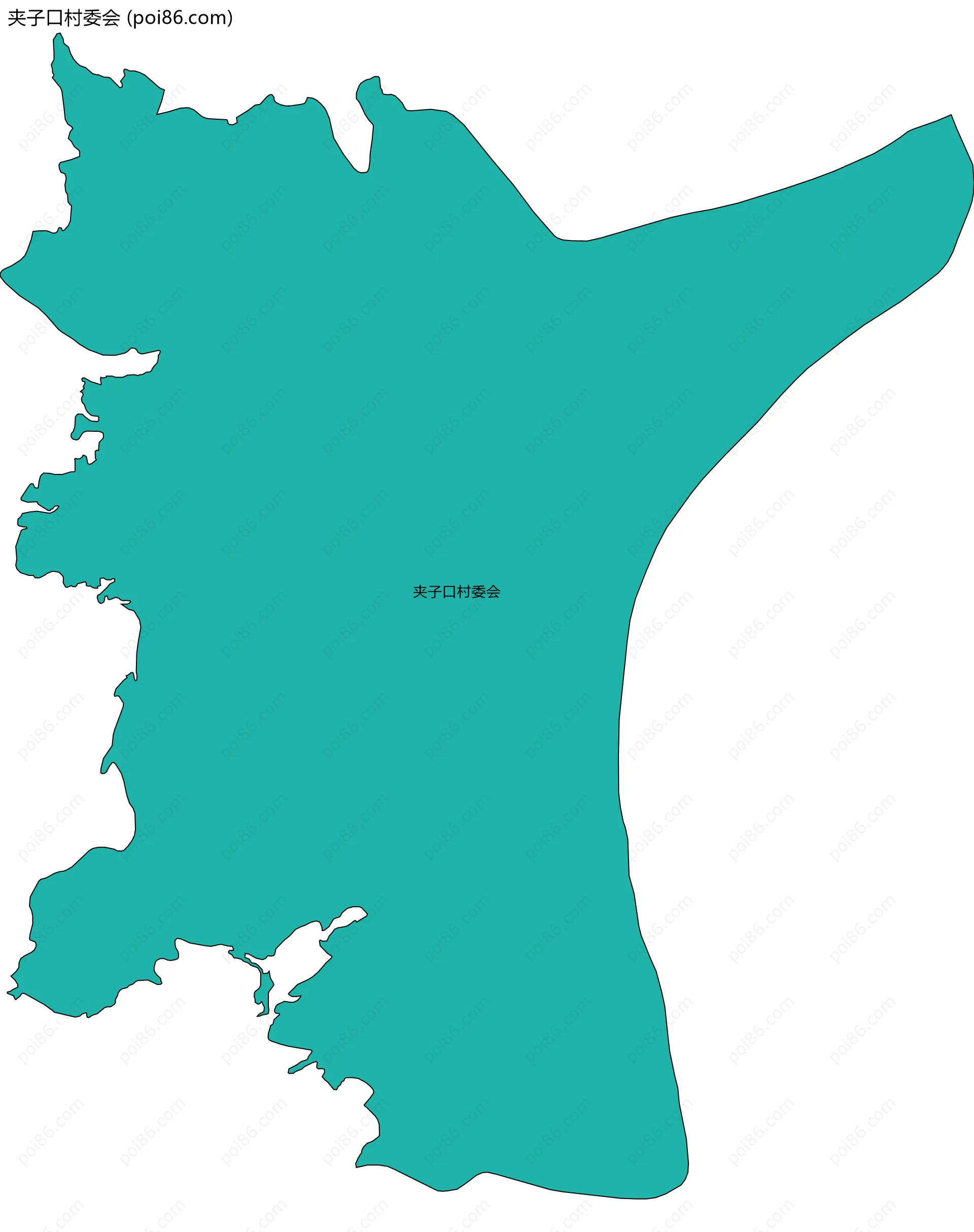 夹子口村委会边界地图