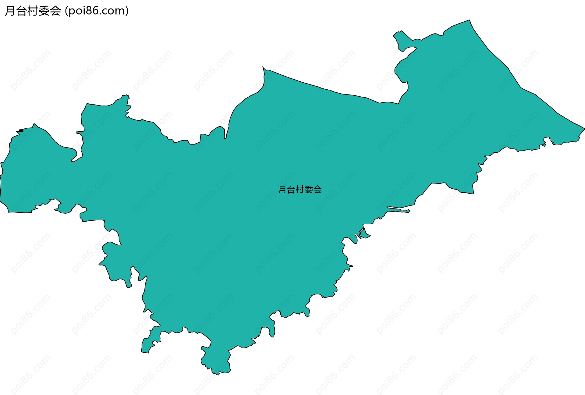 月台村委会边界地图