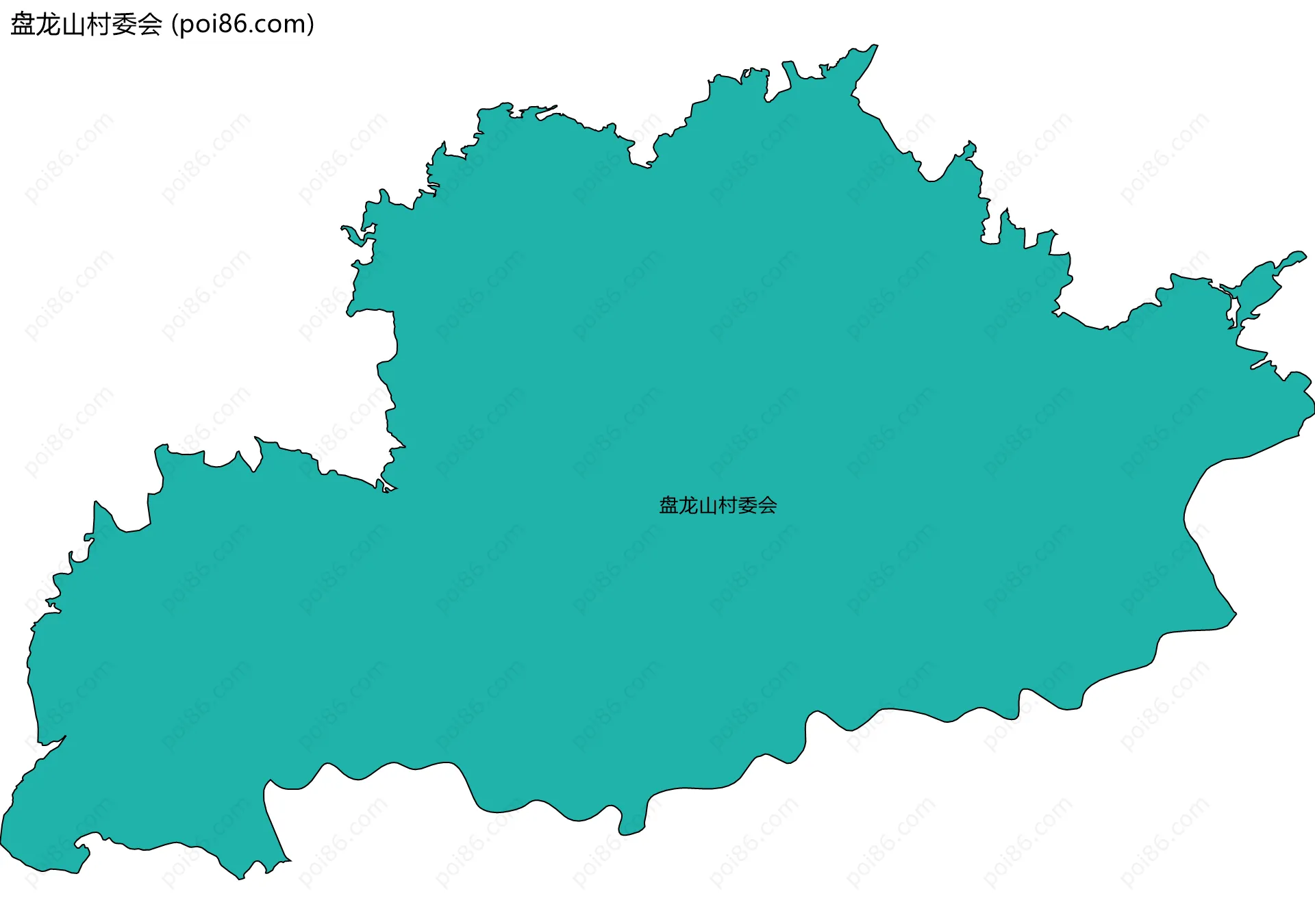 盘龙山村委会边界地图