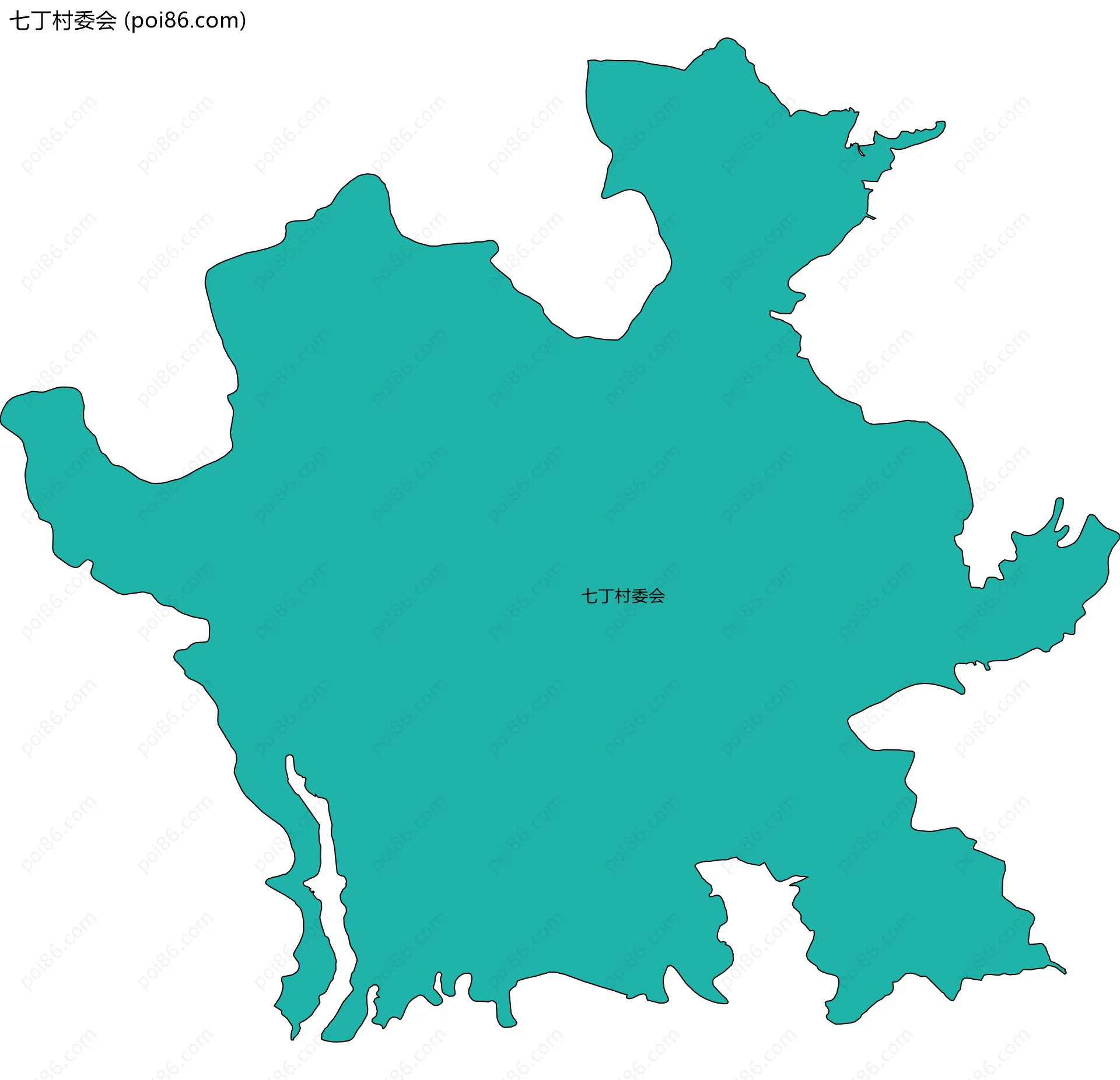 七丁村委会边界地图